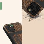 Husa Kwmobile pentru Apple iPhone 12/iPhone 12 Pro, Lemn, Maro/Negru, 52734.11 fotografia produsului View 9 S