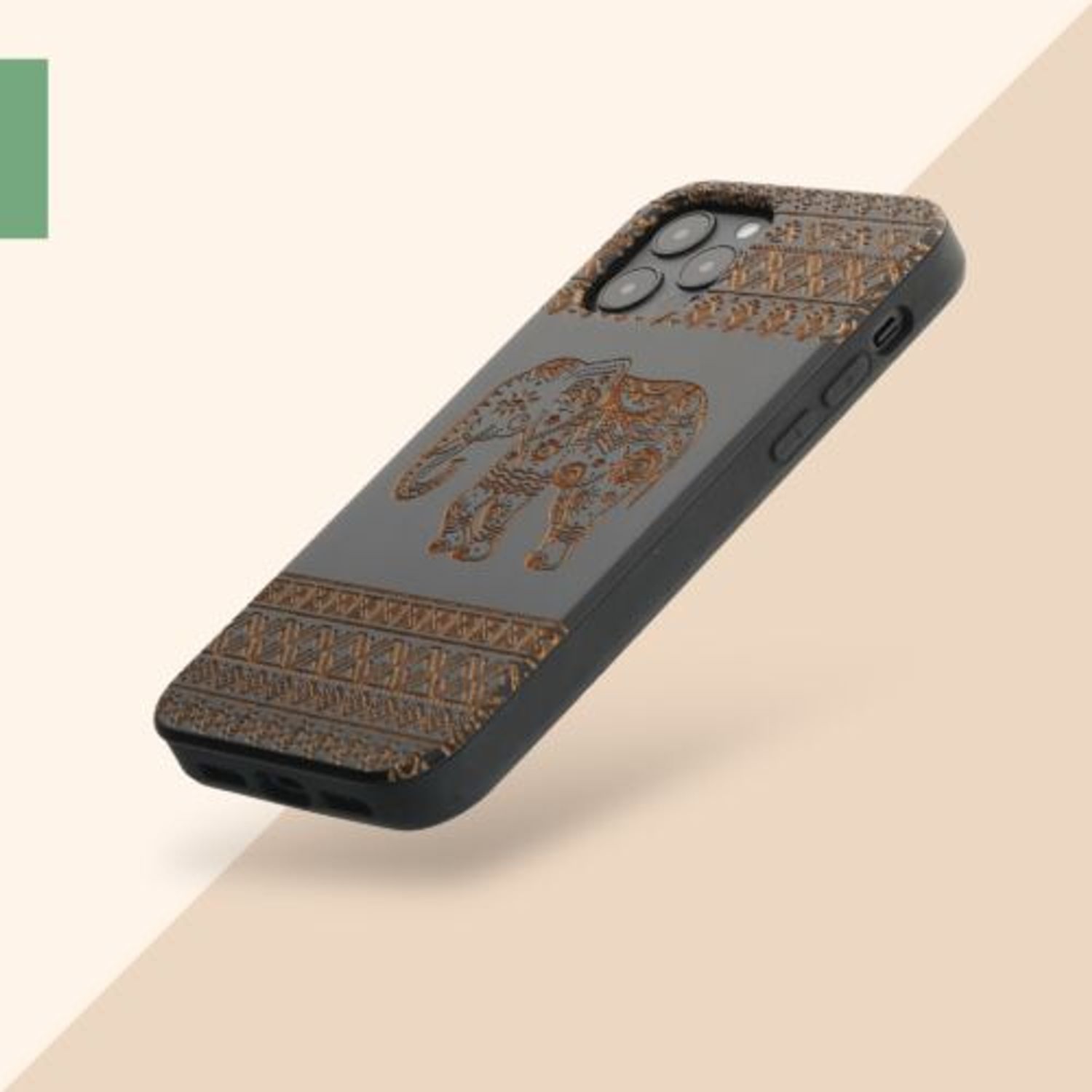 Husa Kwmobile pentru Apple iPhone 12/iPhone 12 Pro, Lemn, Maro/Negru, 52734.11 fotografia produsului View 11 L