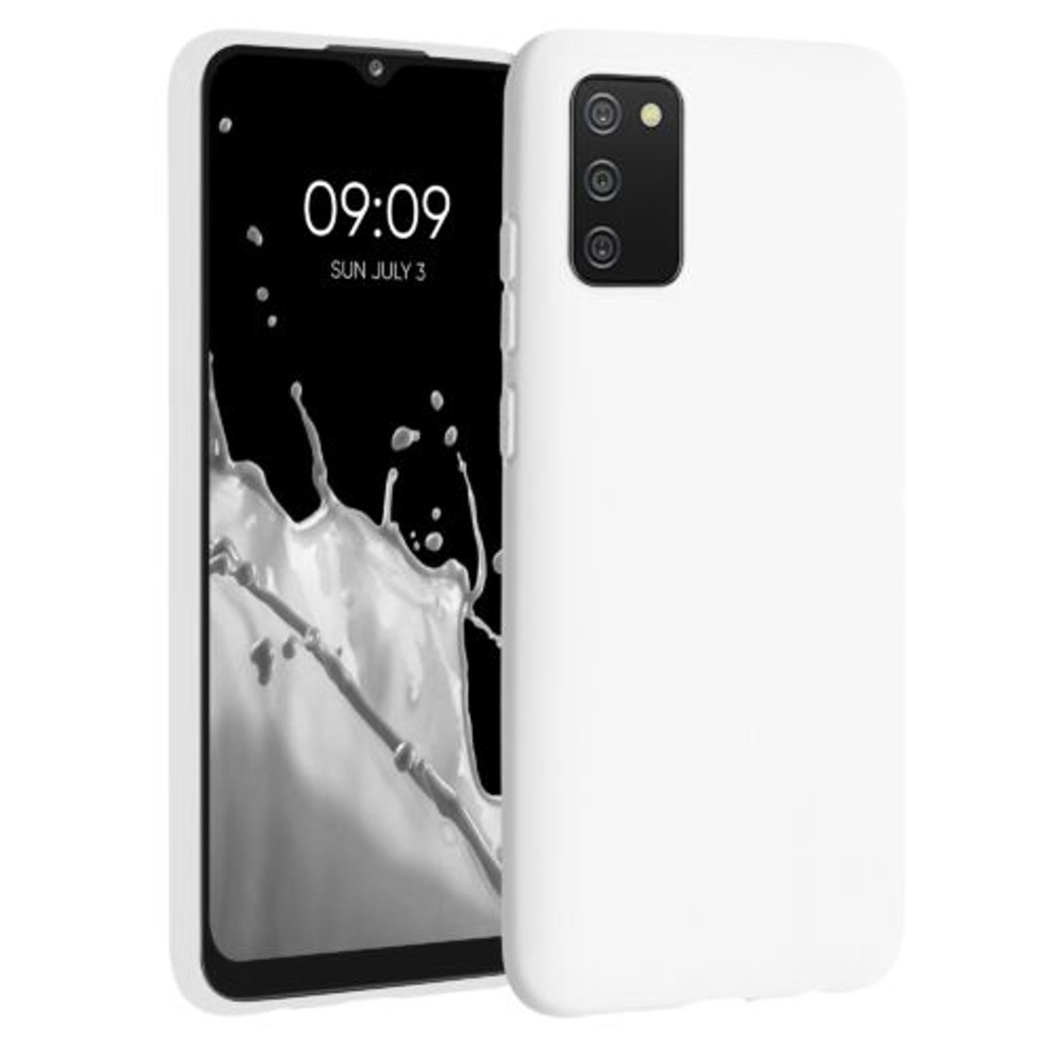 Husa pentru Samsung Galaxy A02s, Silicon, Alb, 54045.48 fotografia produsului