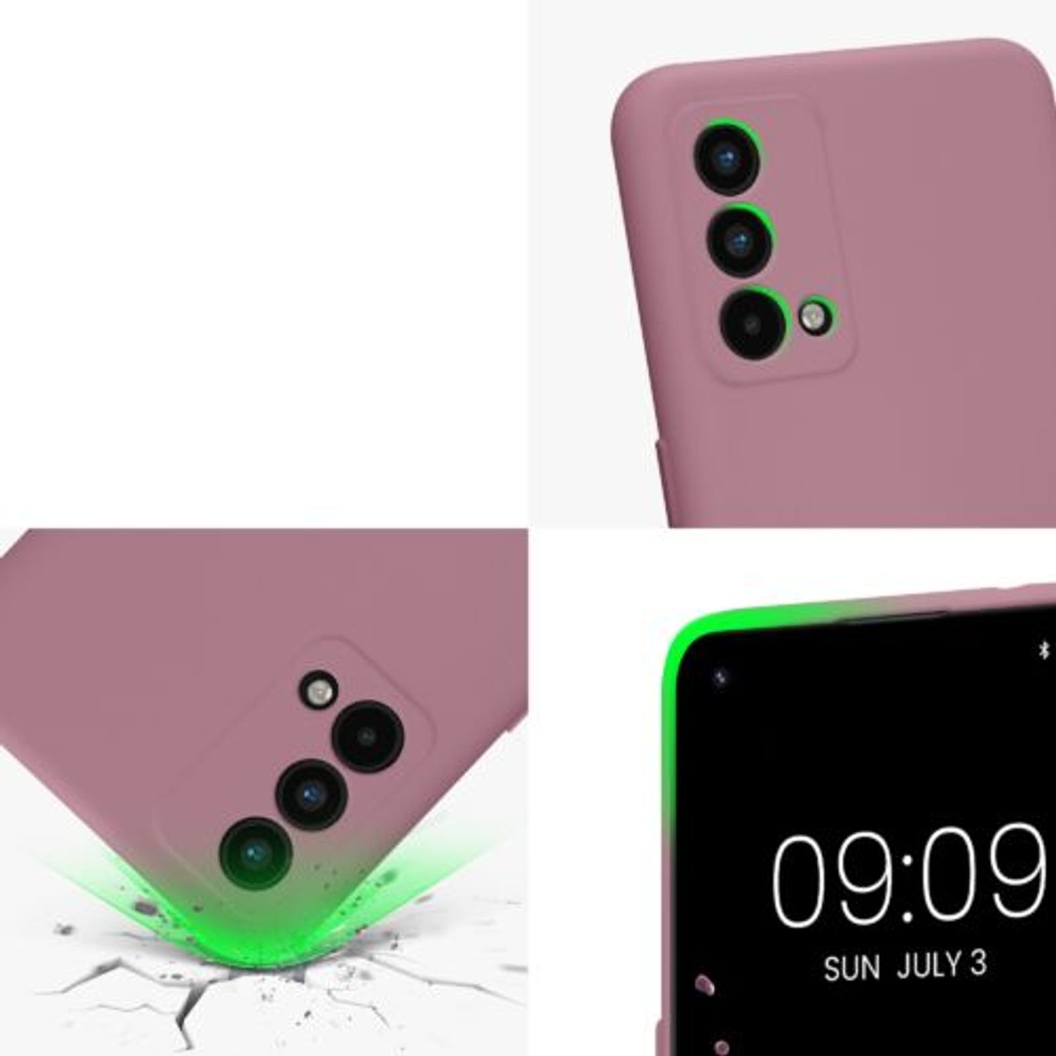 Husa Kwmobile pentru Realme GT Master Edition, Silicon, Violet, 58698.167 fotografia produsului View 7 L