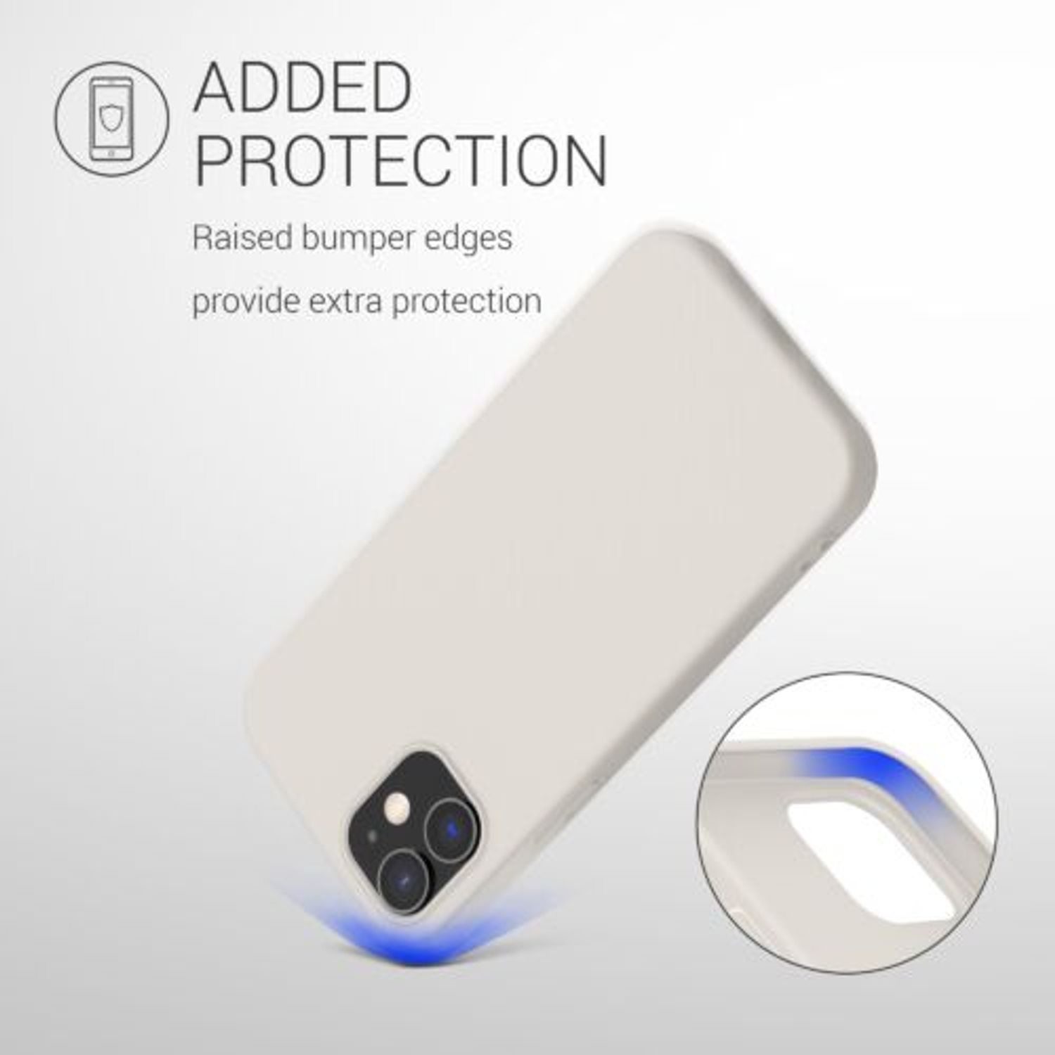 Husa Kwmobile pentru Apple iPhone 12/iPhone 12 Pro, Silicon, Alb, 53938.204 fotografia produsului View 4 L