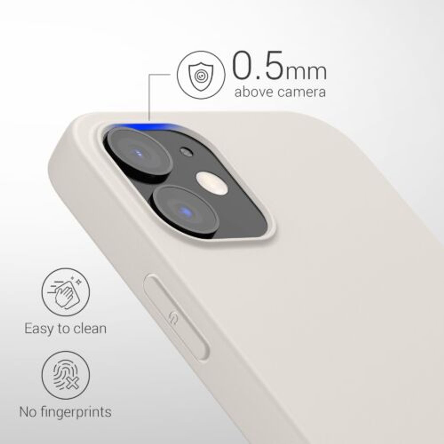 Husa Kwmobile pentru Apple iPhone 12/iPhone 12 Pro, Silicon, Alb, 53938.204 fotografia produsului View 6 L
