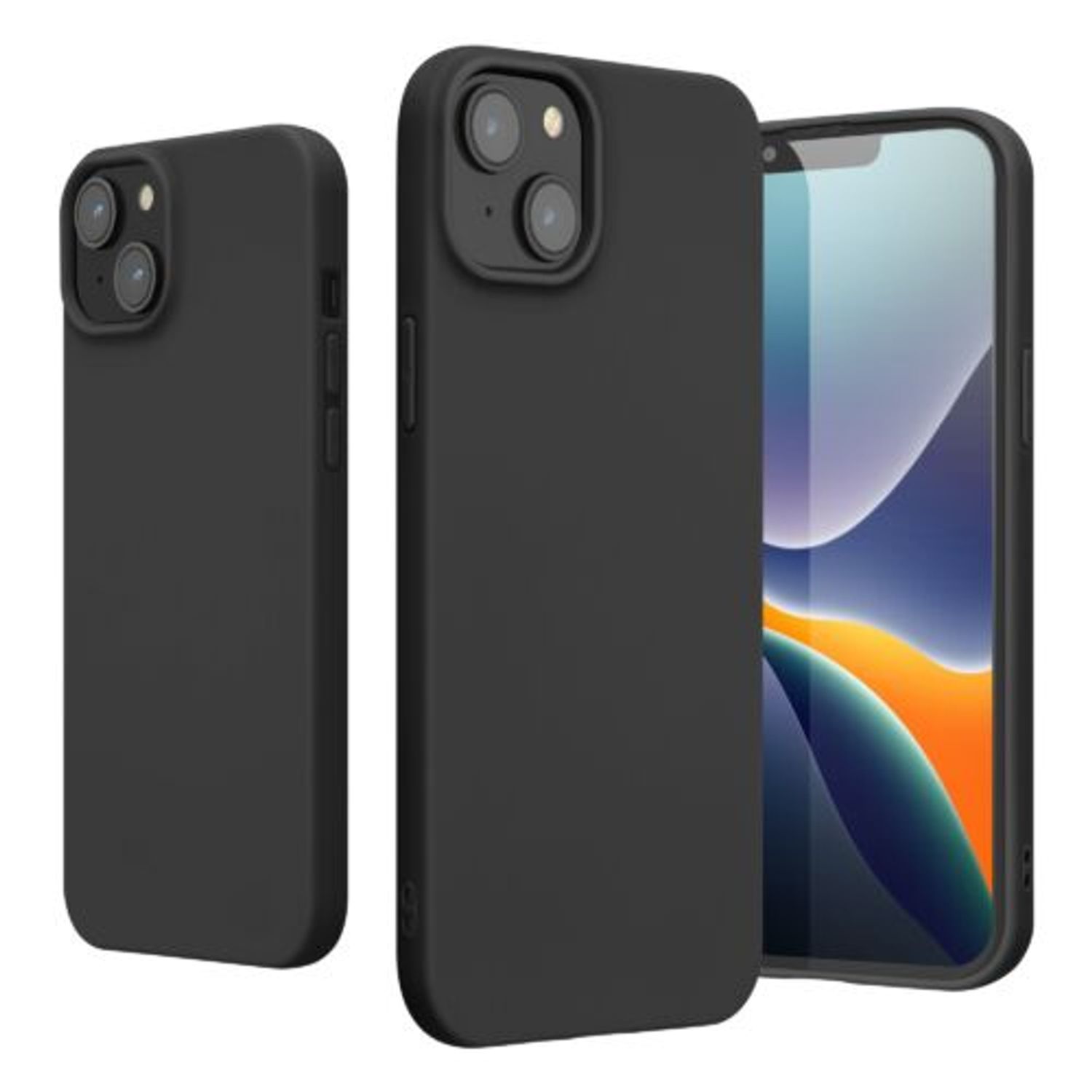 Husa Kwmobile pentru Apple iPhone 14 Plus, Silicon, Negru, 59076.47 fotografia produsului