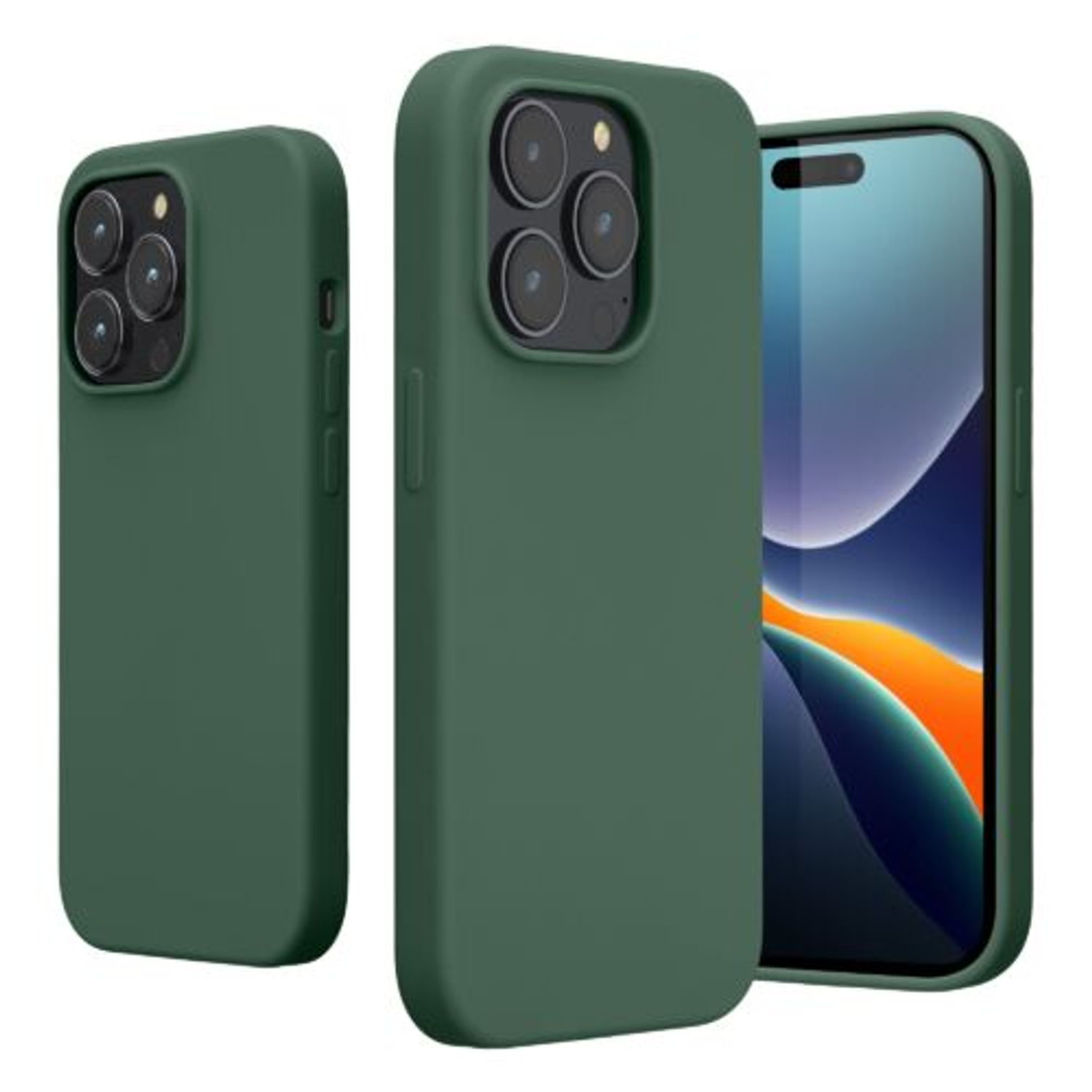 Husa Kwmobile pentru Apple iPhone 14 Pro, Silicon, Verde, 59073.166 fotografia produsului