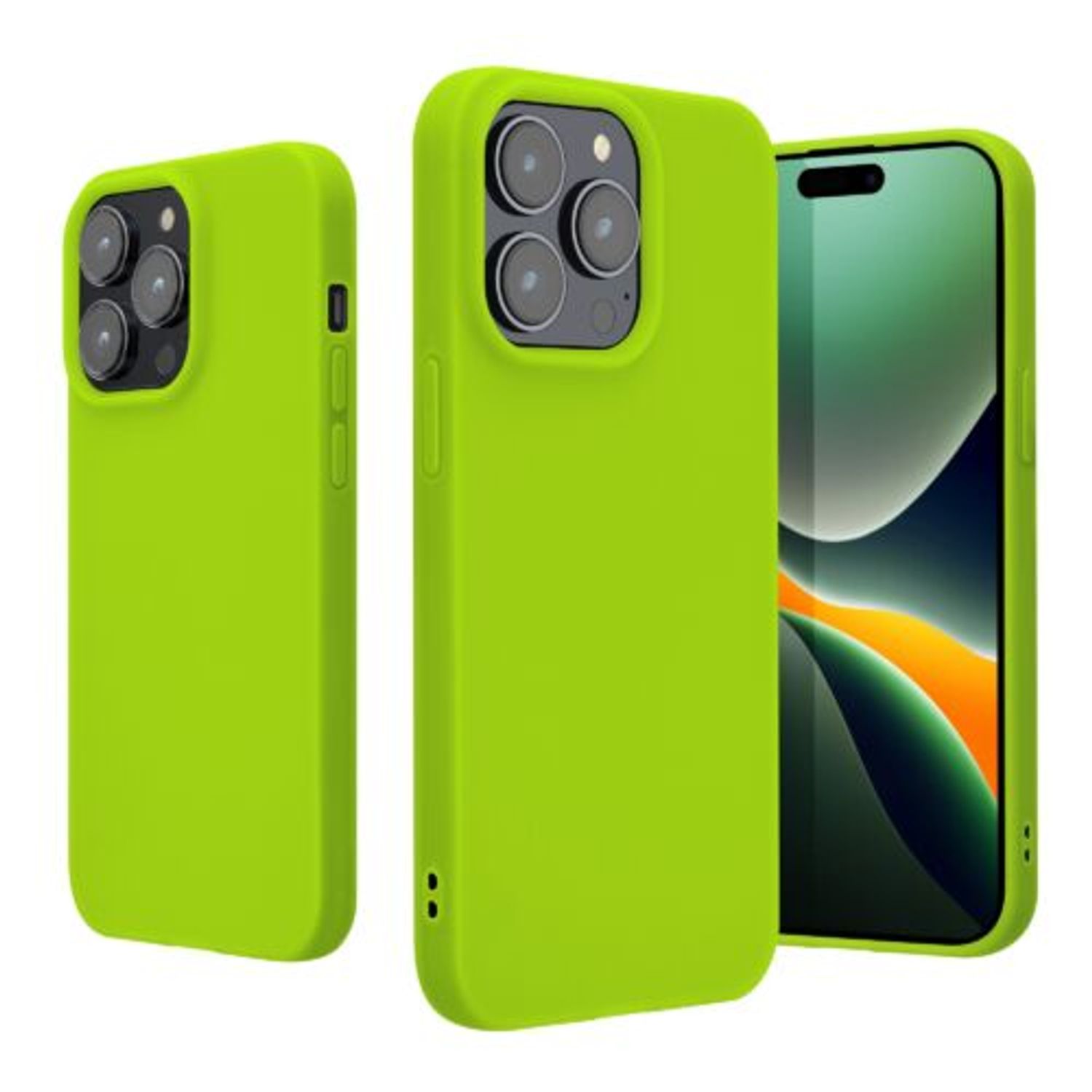 Husa Kwmobile pentru Apple iPhone 14 Pro, Silicon, Verde, 59077.75 fotografia produsului