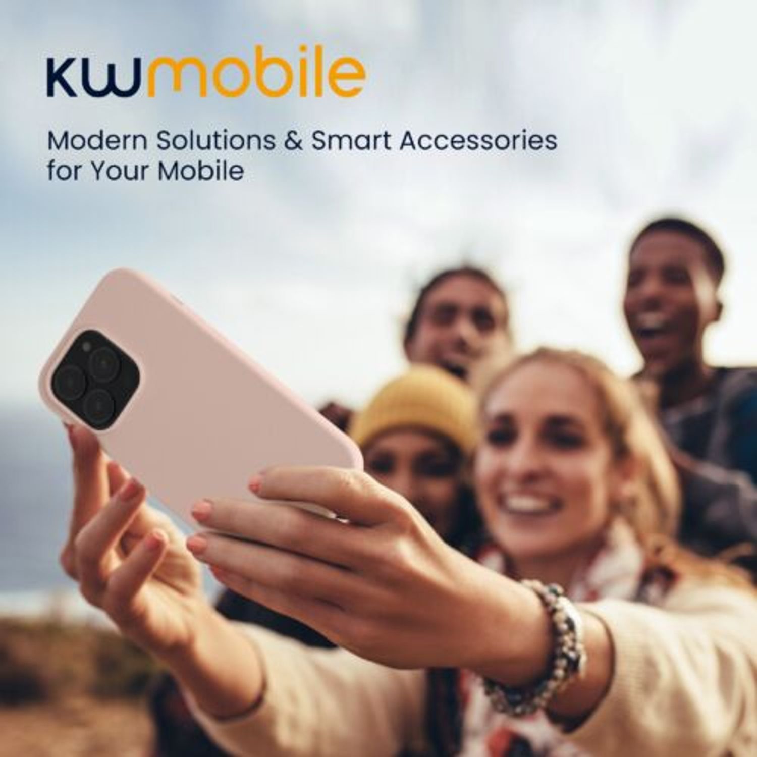 Husa Kwmobile pentru Apple iPhone 14 Pro, Silicon, Crem, 59073.10 fotografia produsului View 7 L