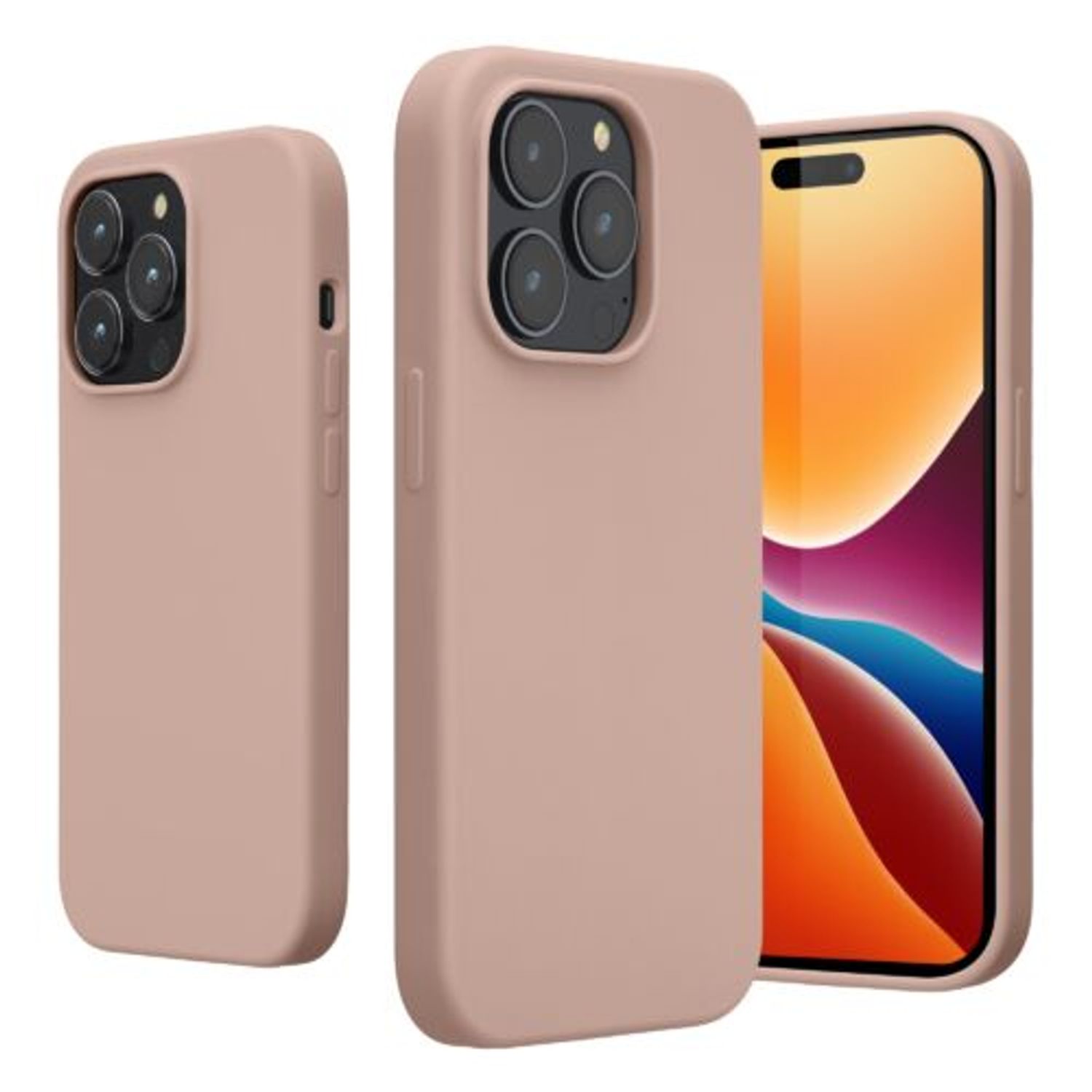 Husa Kwmobile pentru Apple iPhone 14 Pro, Silicon, Crem, 59073.10 fotografia produsului