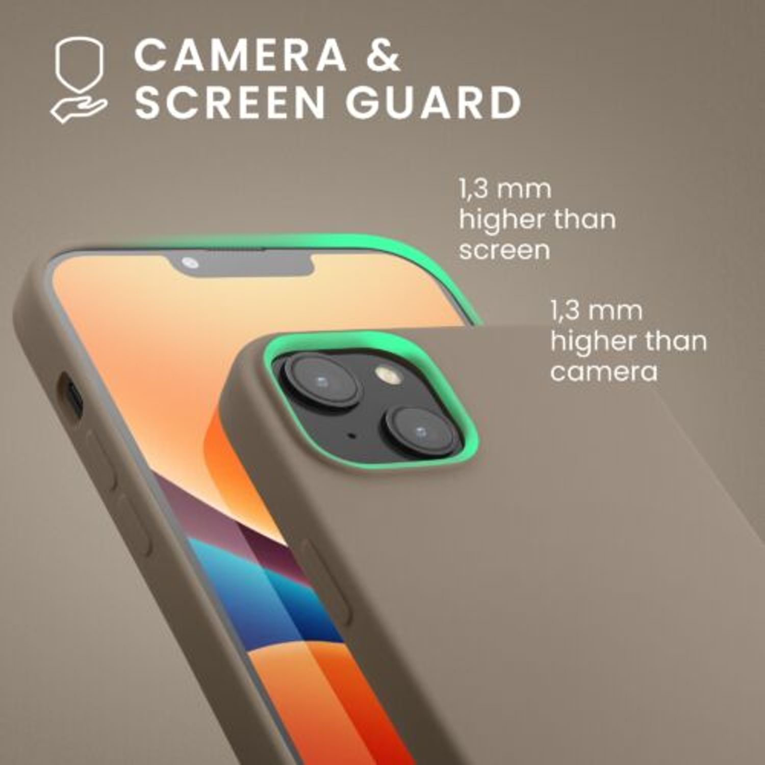 Husa Kwmobile pentru Apple iPhone 14 Plus, Silicon, Maro, 59072.43 fotografia produsului View 6 L