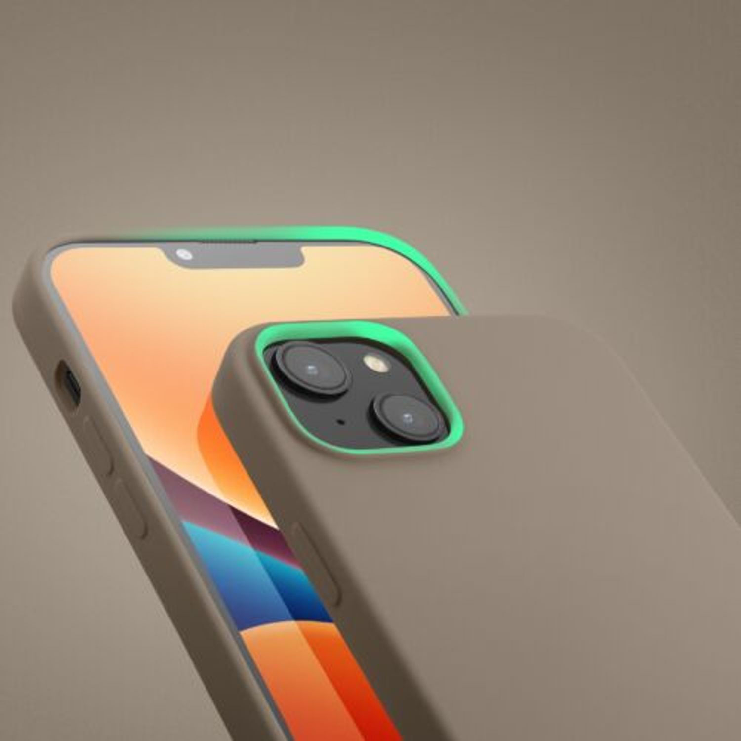 Husa Kwmobile pentru Apple iPhone 14 Plus, Silicon, Maro, 59072.43 fotografia produsului View 12 L