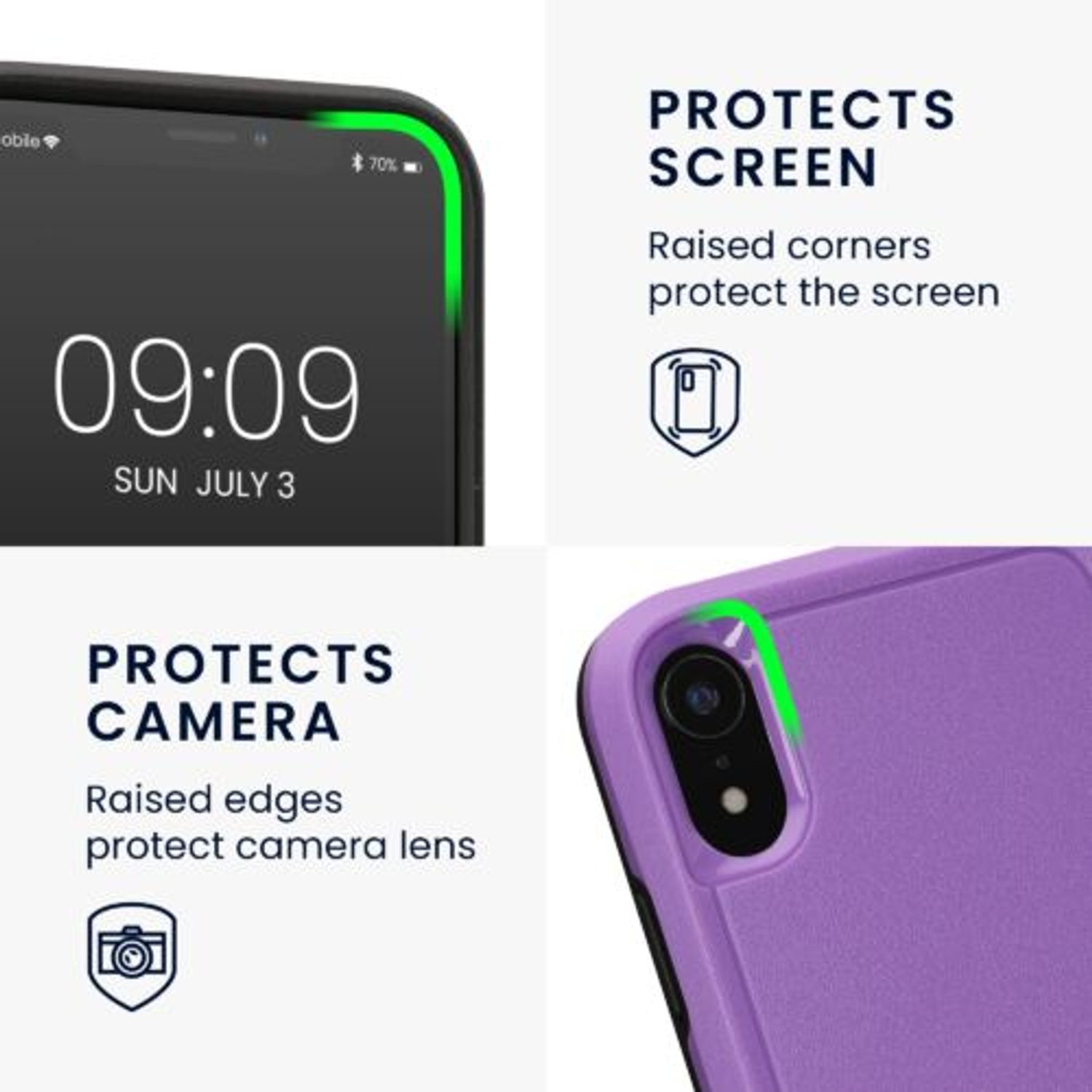 Husa Kwmobile pentru Apple iPhone XR, Silicon, Mov, 59195.108 fotografia produsului View 4 L
