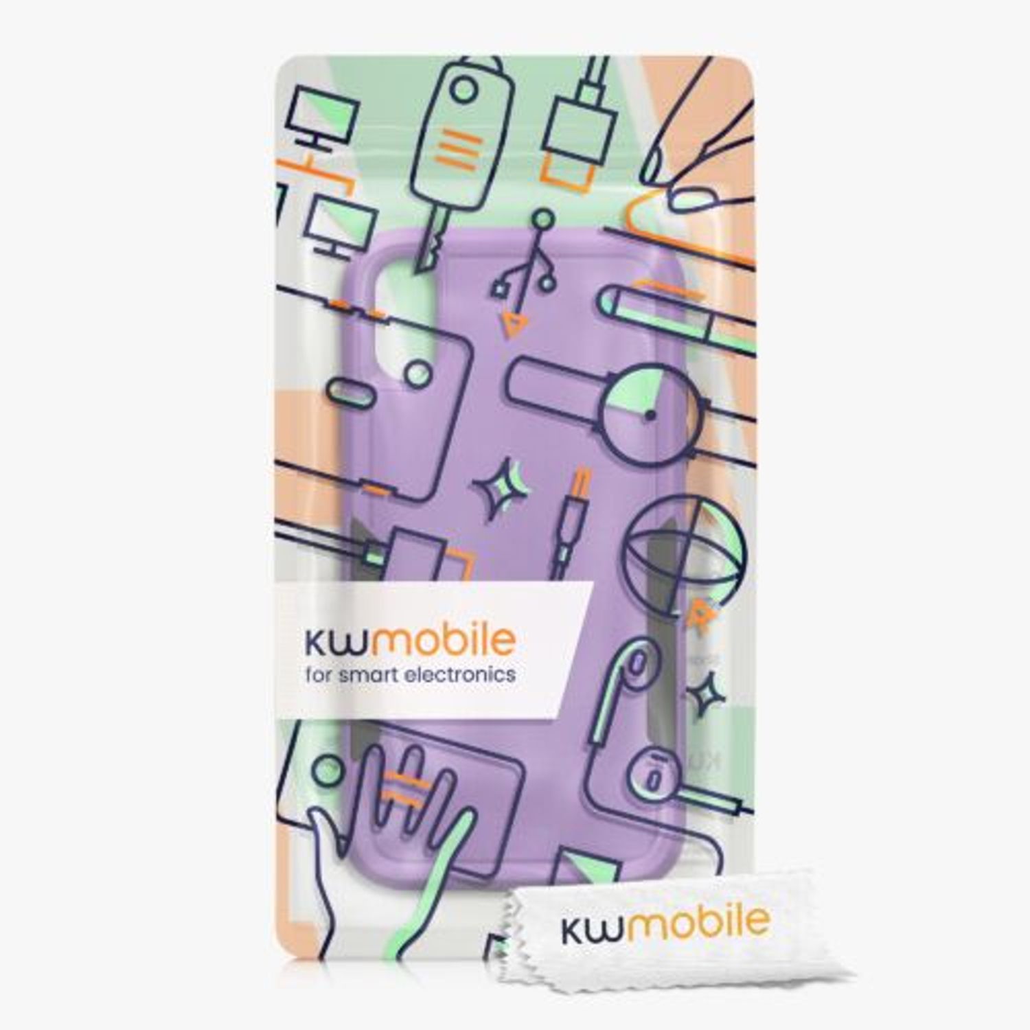 Husa Kwmobile pentru Apple iPhone XR, Silicon, Mov, 59195.108 fotografia produsului View 8 L
