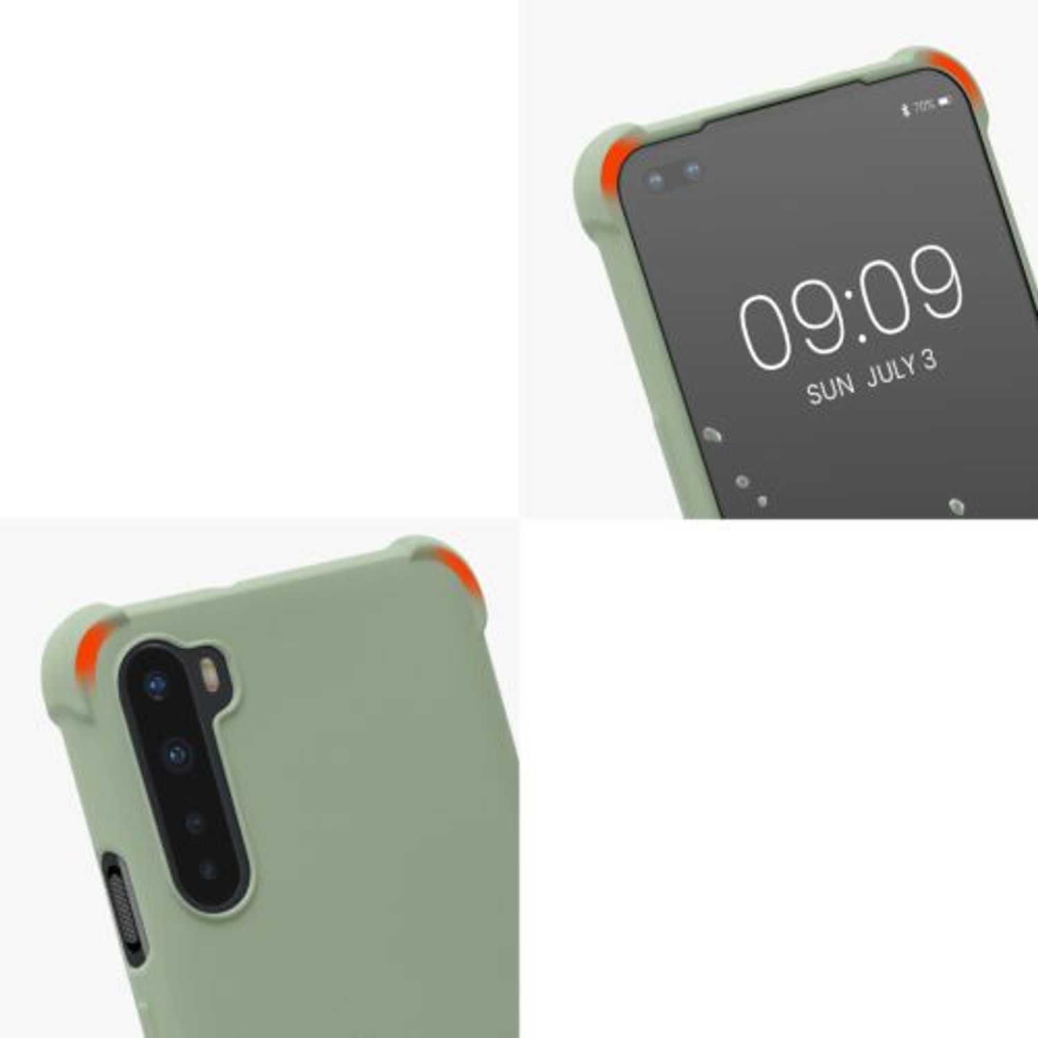 Husa Kwmobile pentru OnePlus Nord, Silicon, Verde, 55677.172 fotografia produsului View 8 L