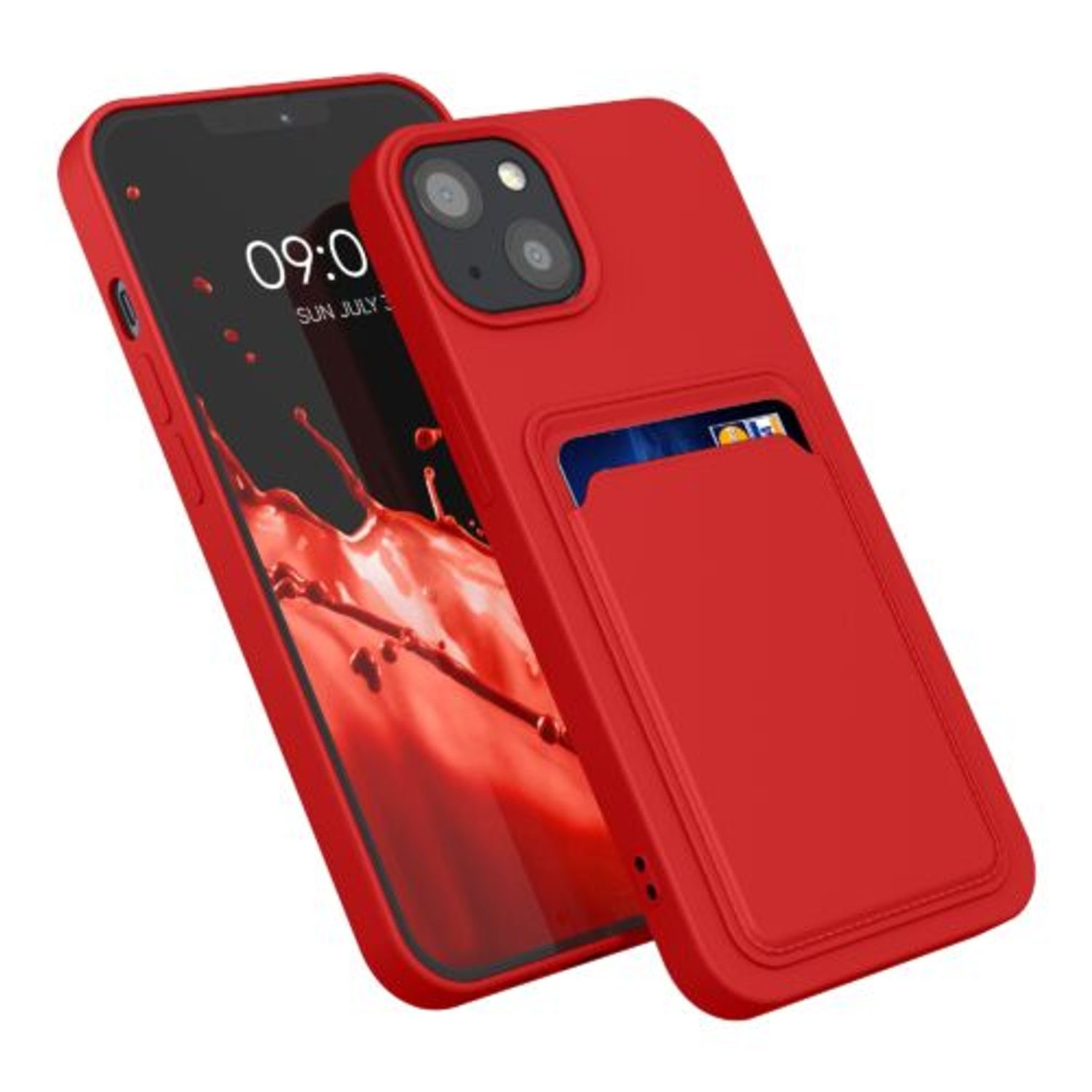 Husa Kwmobile pentru Apple iPhone 13, Silicon, Rosu, 55955.09 fotografia produsului