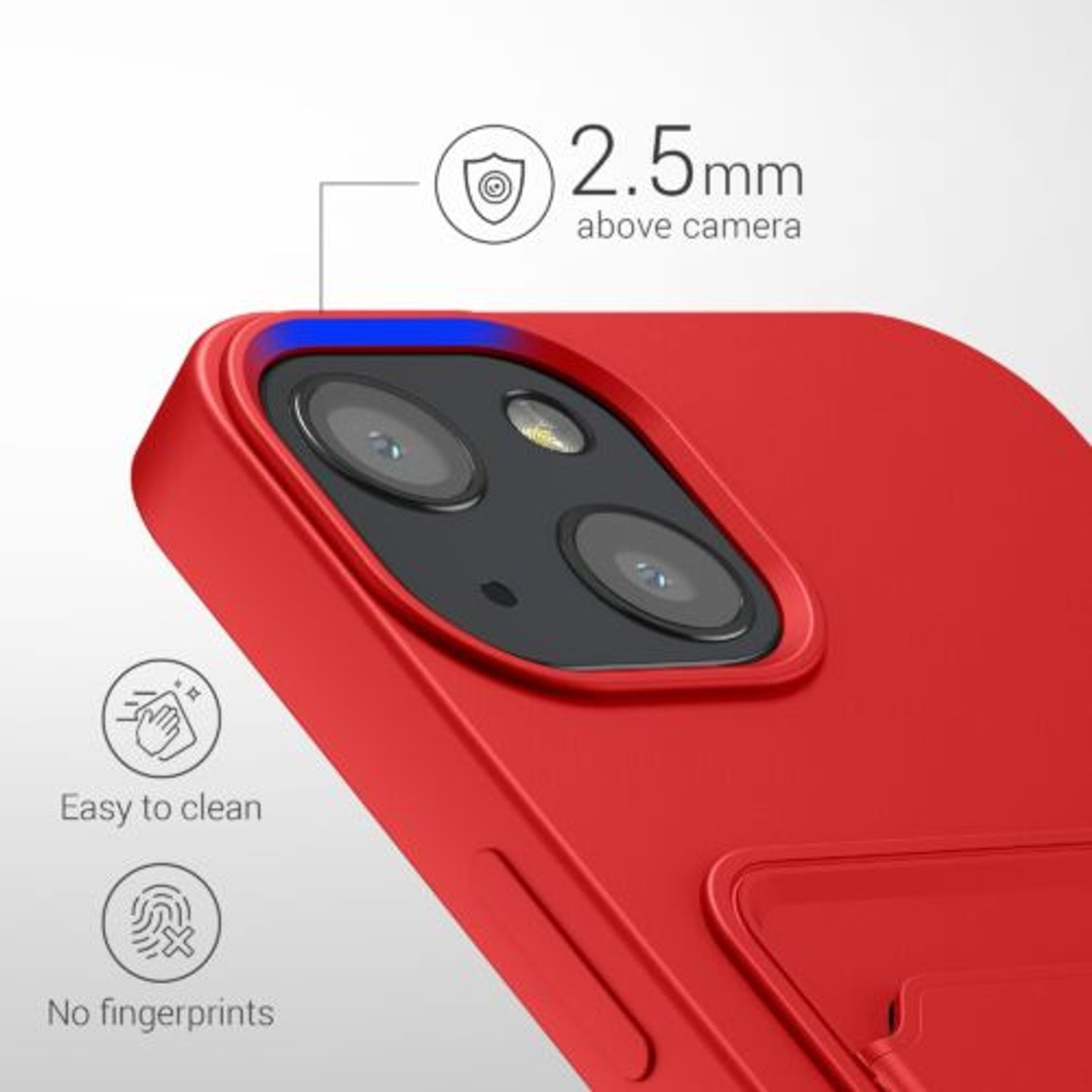 Husa Kwmobile pentru Apple iPhone 13, Silicon, Rosu, 55955.09 fotografia produsului View 3 L