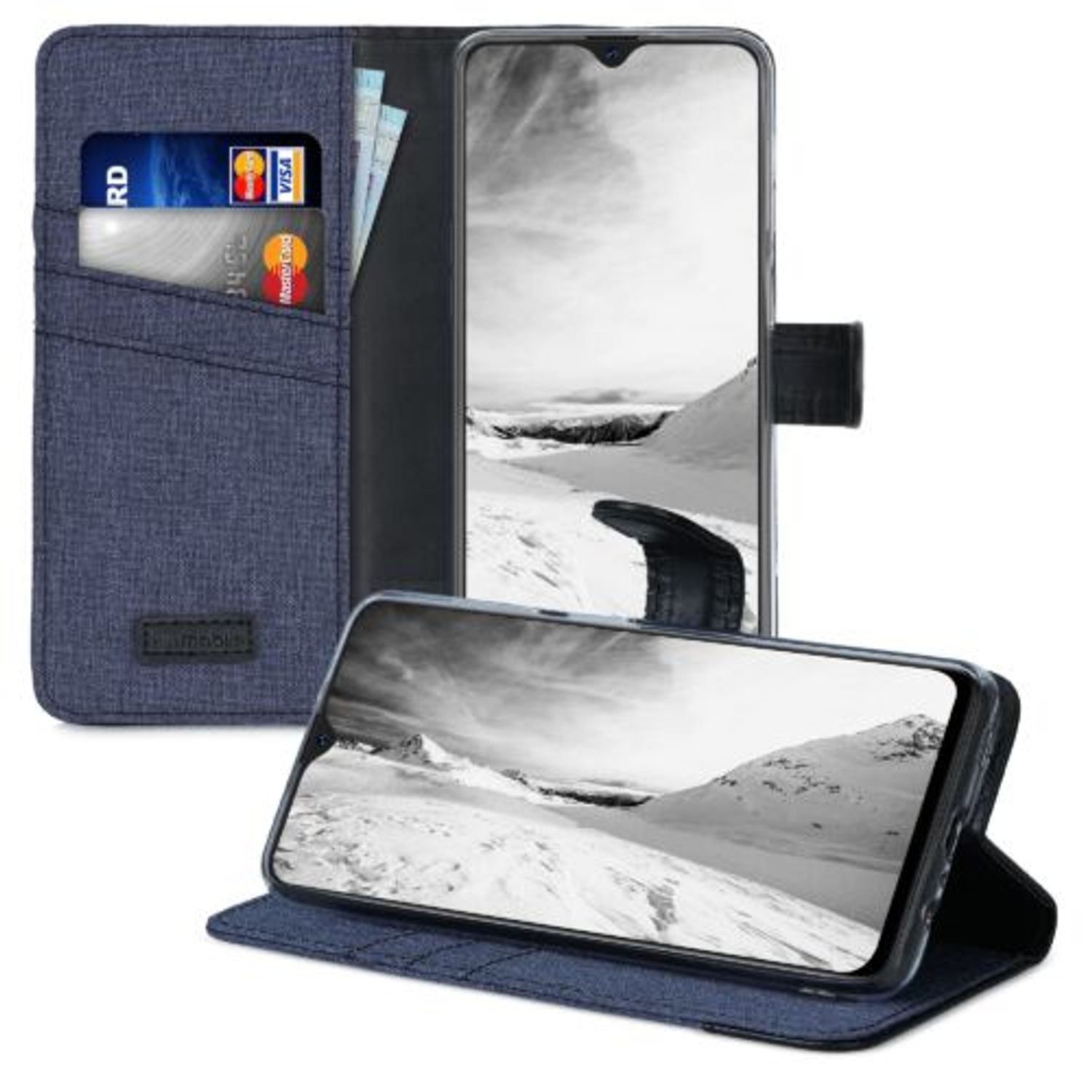 Husa pentru Samsung Galaxy A12, Textil, Albastru, 54455.17 fotografia produsului View 5 L