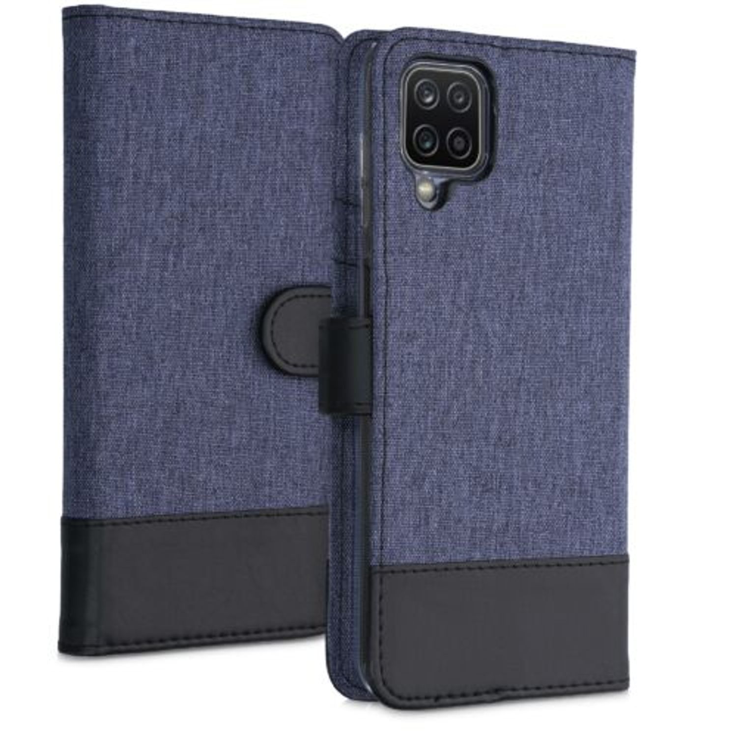Husa pentru Samsung Galaxy A12, Textil, Albastru, 54455.17 fotografia produsului View 4 L