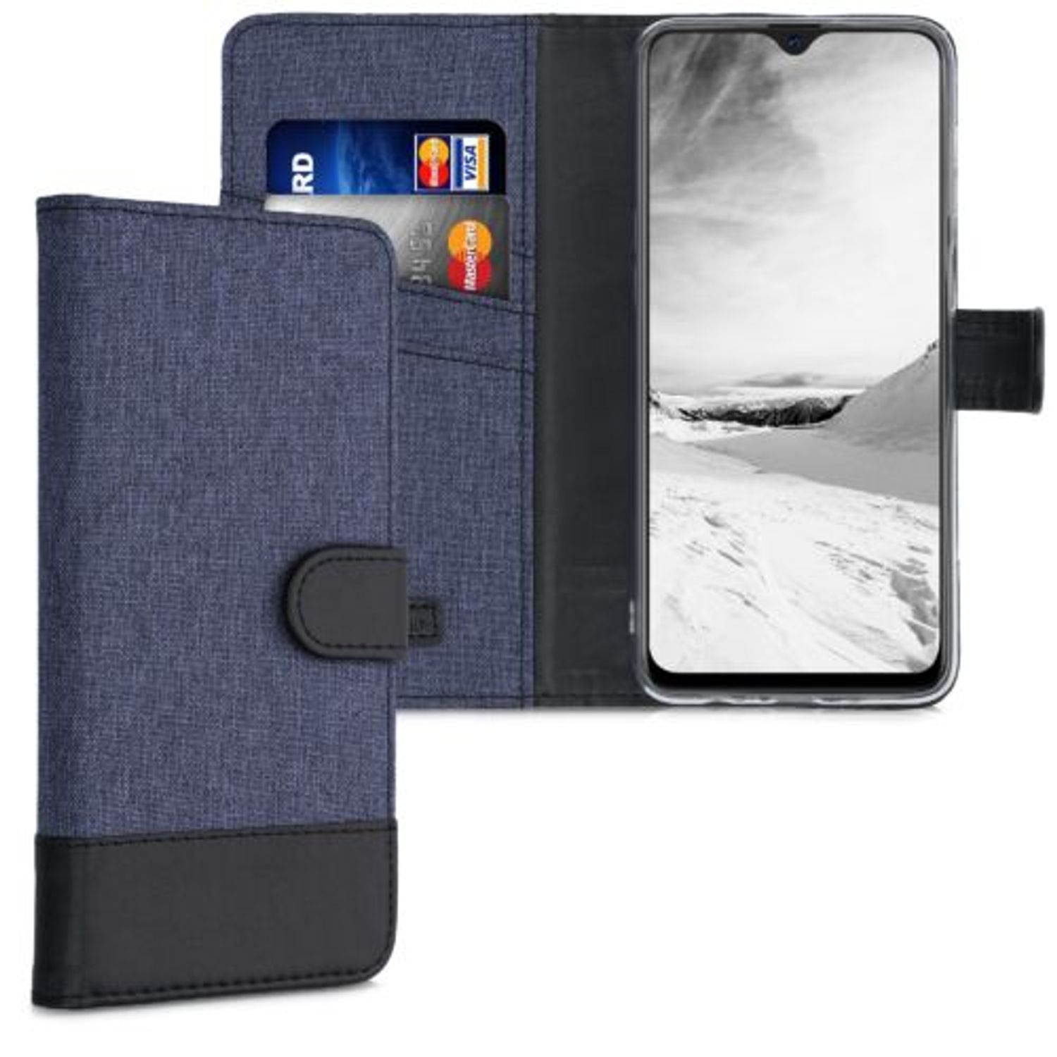 Husa pentru Samsung Galaxy A12, Textil, Albastru, 54455.17 fotografia produsului