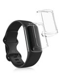 Set 2 Huse pentru Fitbit Charge 5, Kwmobile, Transparent, Silicon, 56385.02 fotografia produsului