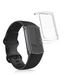 Set 2 Huse pentru Fitbit Charge 5, Kwmobile, Transparent, Silicon, 56385.02 fotografia produsului View 12 S