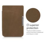 Husa pentru PocketBook Touch Lux 4/Basic Lux 2/Touch HD 3, Piele naturala, Maro, 47810.05 fotografia produsului View 4 S