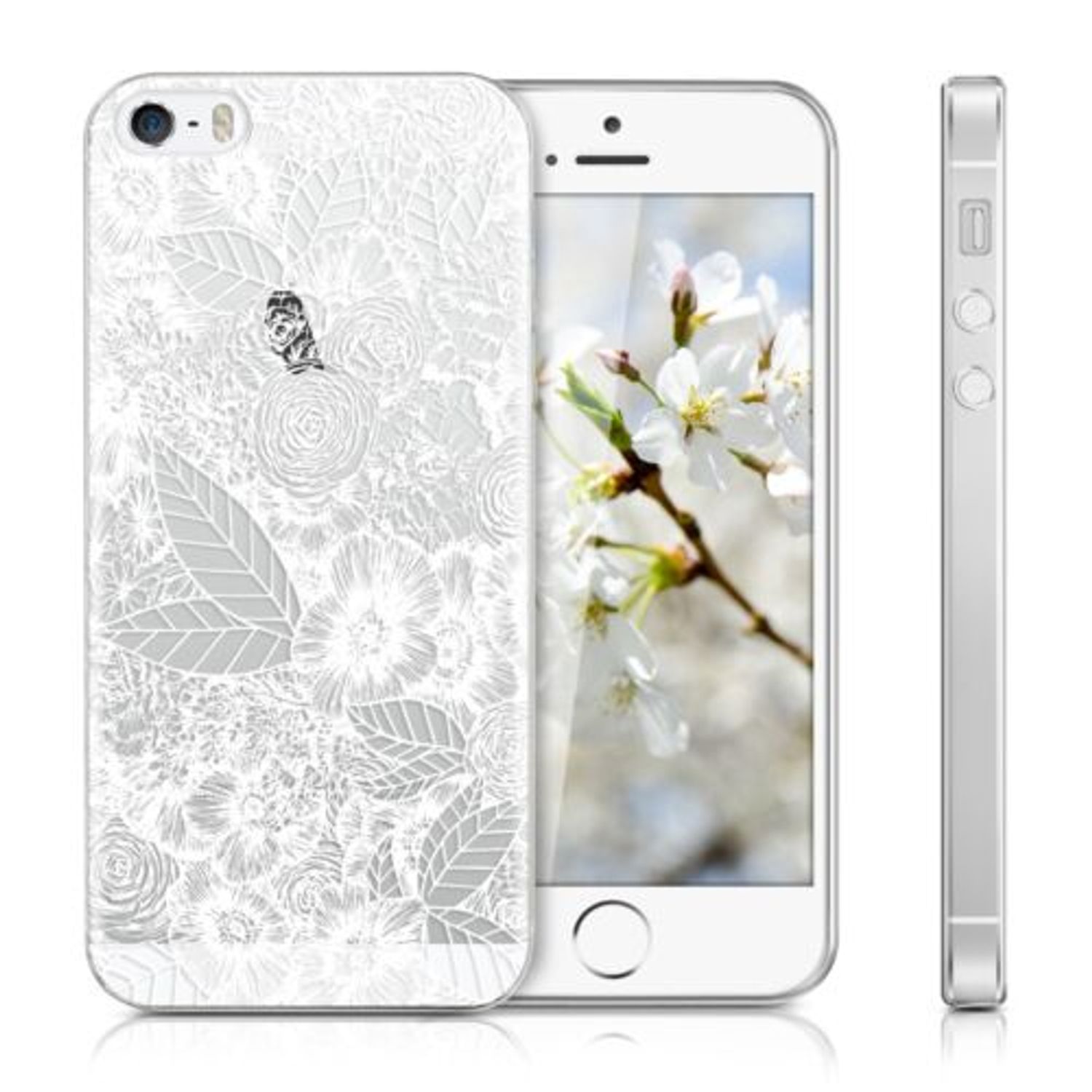Husa pentru Apple iPhone 5/iPhone 5s/iPhone SE, Silicon, Alb, 38247.05 fotografia produsului View 7 L