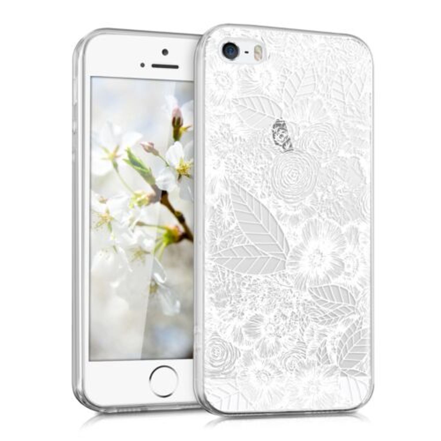 Husa pentru Apple iPhone 5/iPhone 5s/iPhone SE, Silicon, Alb, 38247.05 fotografia produsului