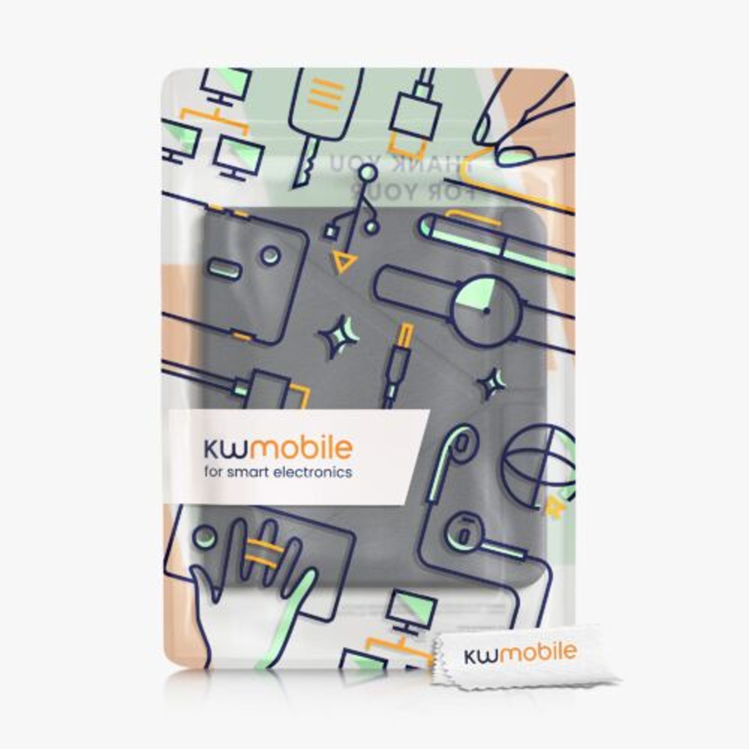 Husa pentru Kobo Libra 2, Piele ecologica, Negru, Kwmobile, 56576.01 fotografia produsului View 8 L