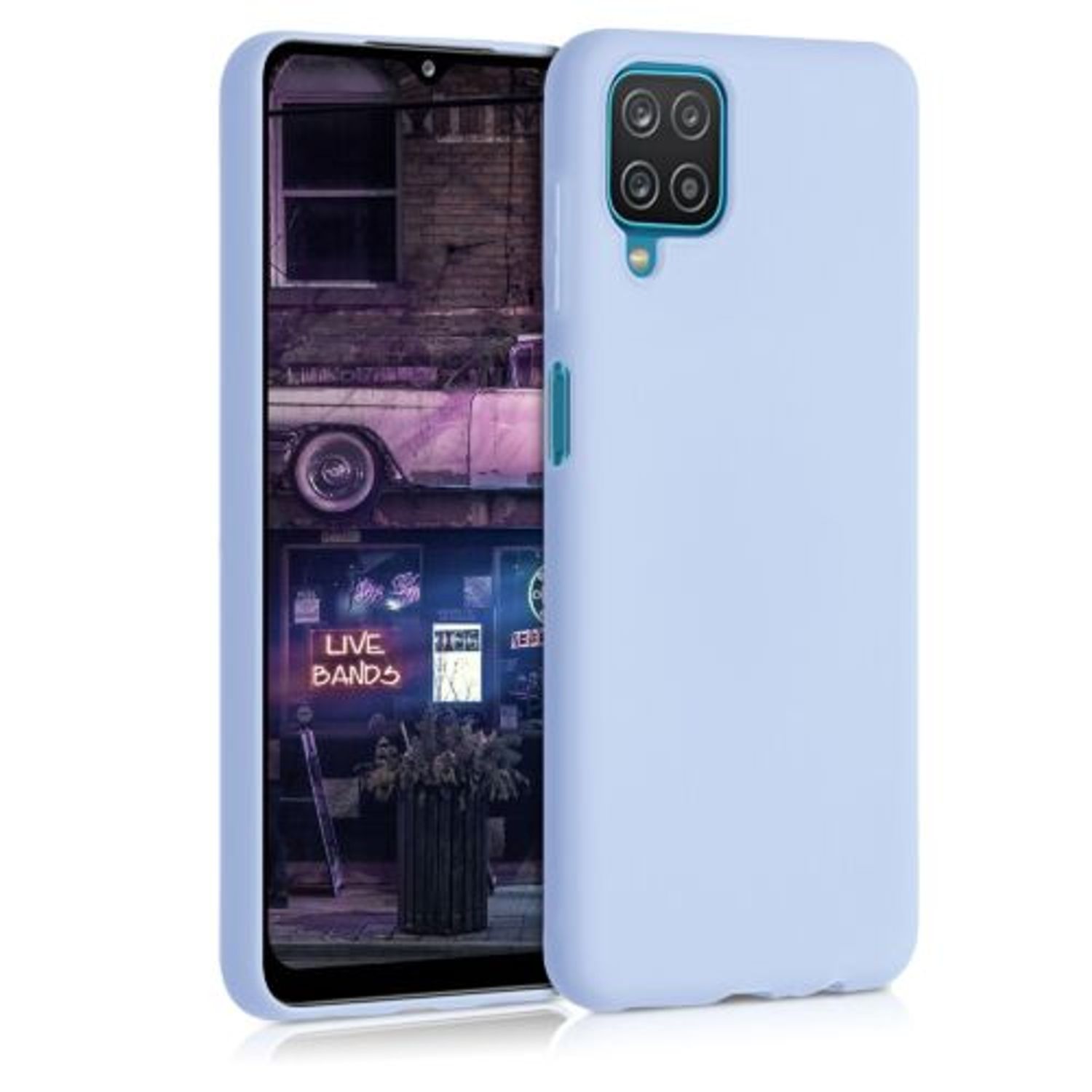 Husa pentru Samsung Galaxy A12, Silicon, Albastru, 54048.58 fotografia produsului