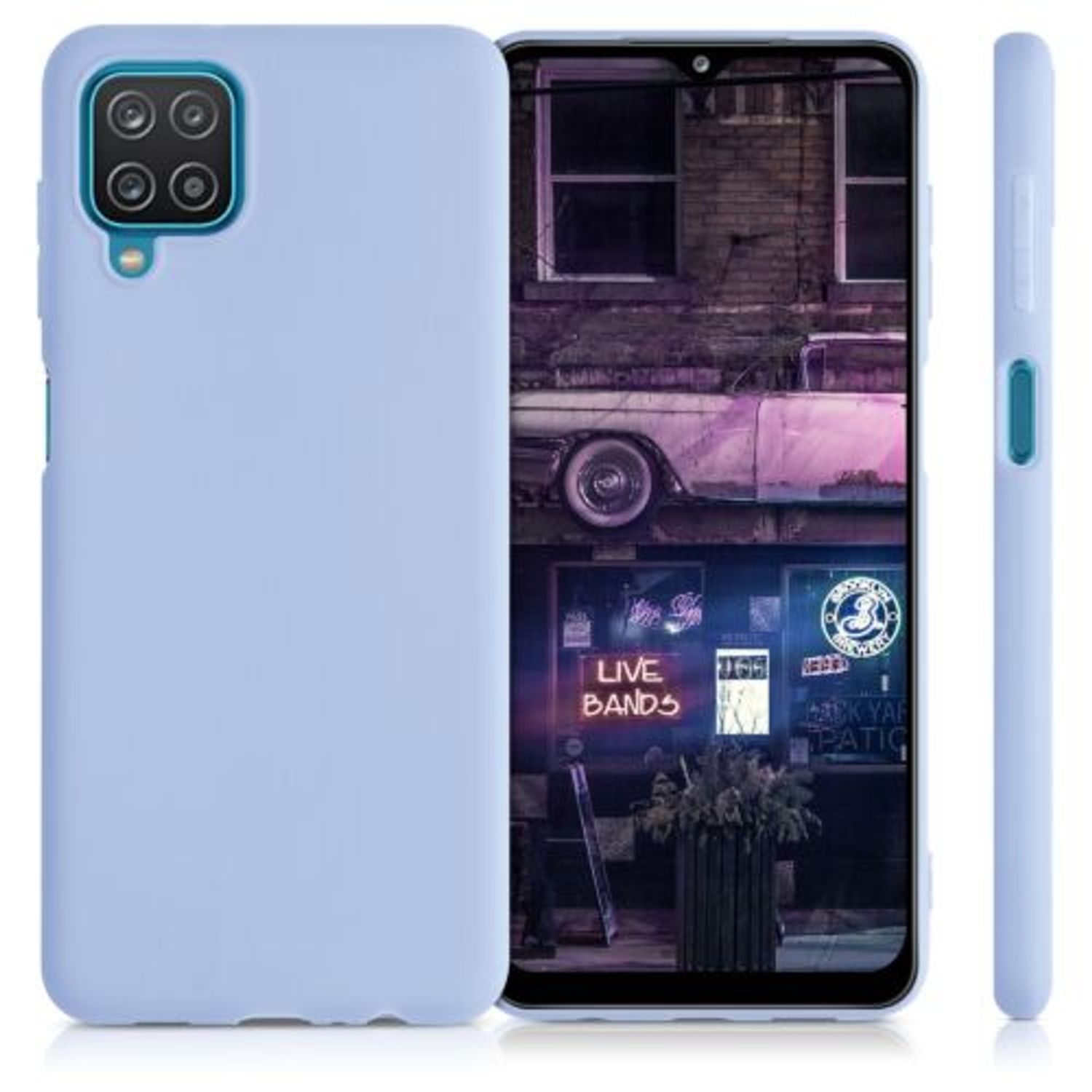 Husa pentru Samsung Galaxy A12, Silicon, Albastru, 54048.58 fotografia produsului View 2 L