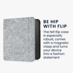 Husa pentru Kobo Libra 2, Kwmobile, Gri, Textil, 57171.25 fotografia produsului View 3 S
