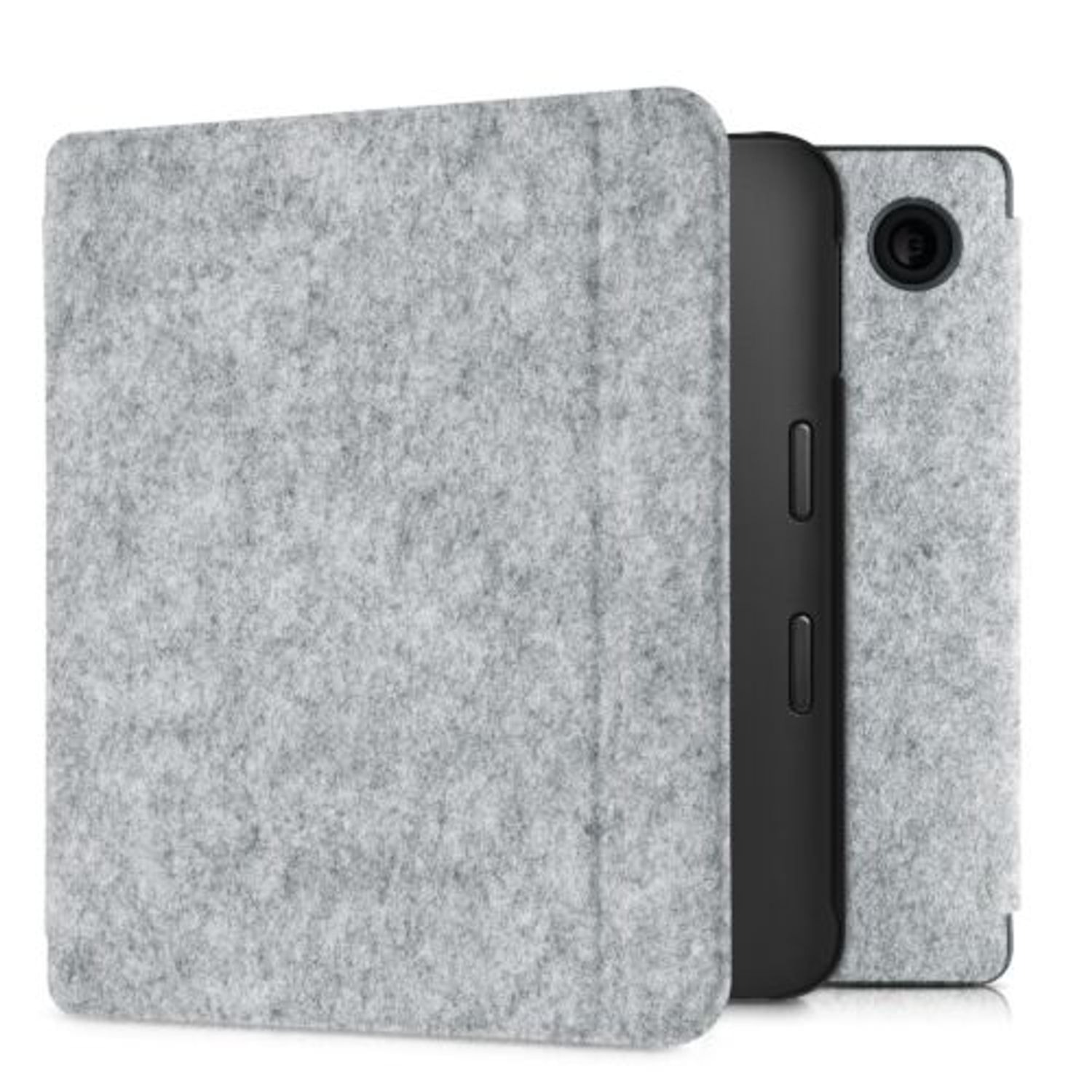 Husa pentru Kobo Libra 2, Kwmobile, Gri, Textil, 57171.25 fotografia produsului