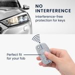 Husa Cheie Auto pentru Audi, 3 Butoane, Kwmobile, Silicon, Gri, 53134.08 fotografia produsului View 4 S