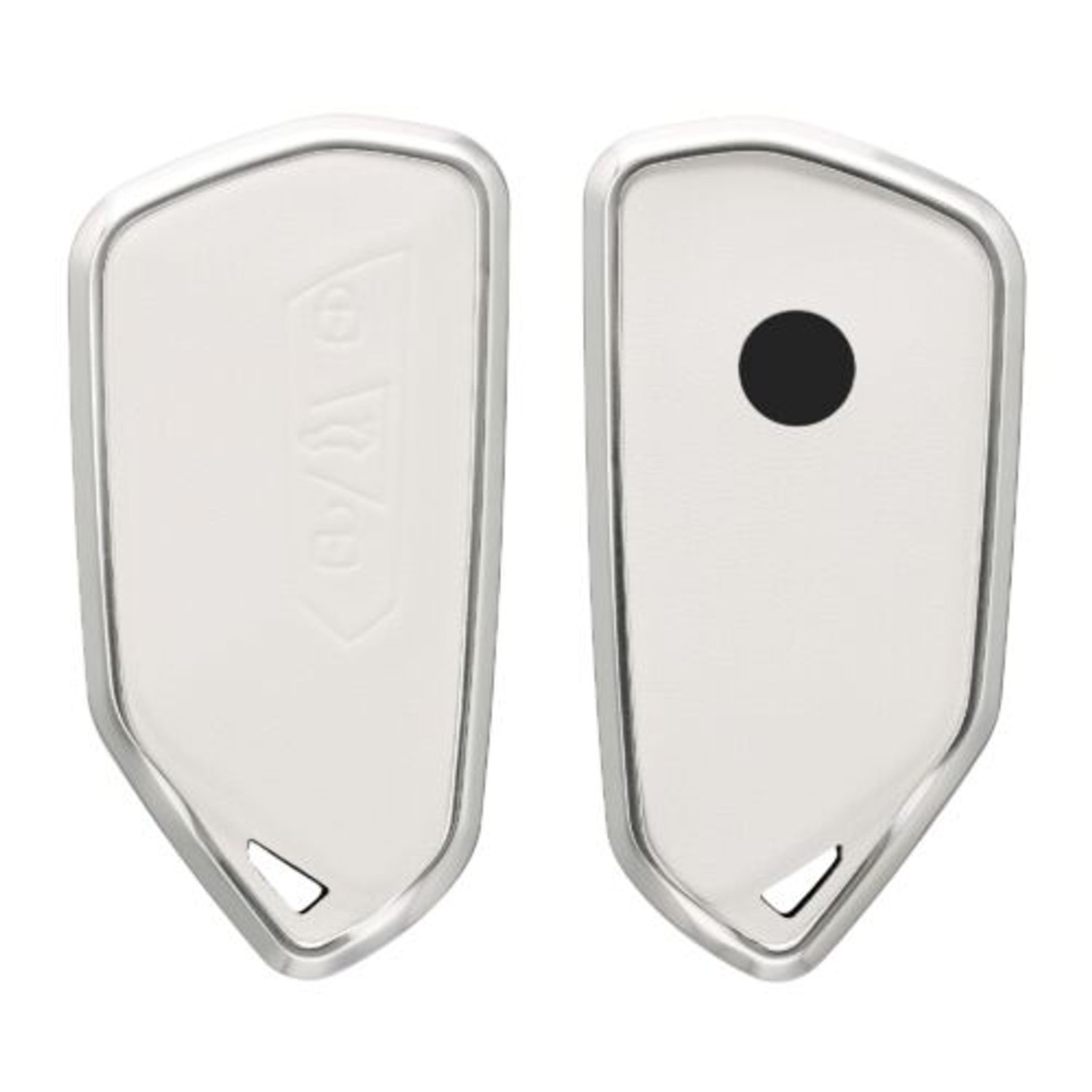 Husa Cheie Auto pentru VW 3 Butoane, Kwmobile, Alb, Aluminiu, 56379.02 fotografia produsului