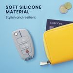 Husa Cheie Auto pentru Audi, 3 Butoane, Kwmobile, Silicon, Gri, 53134.08 fotografia produsului View 5 S