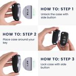 Husa Cheie Auto pentru VW 3 Butoane, Kwmobile, Alb, Aluminiu, 56379.02 fotografia produsului View 7 S