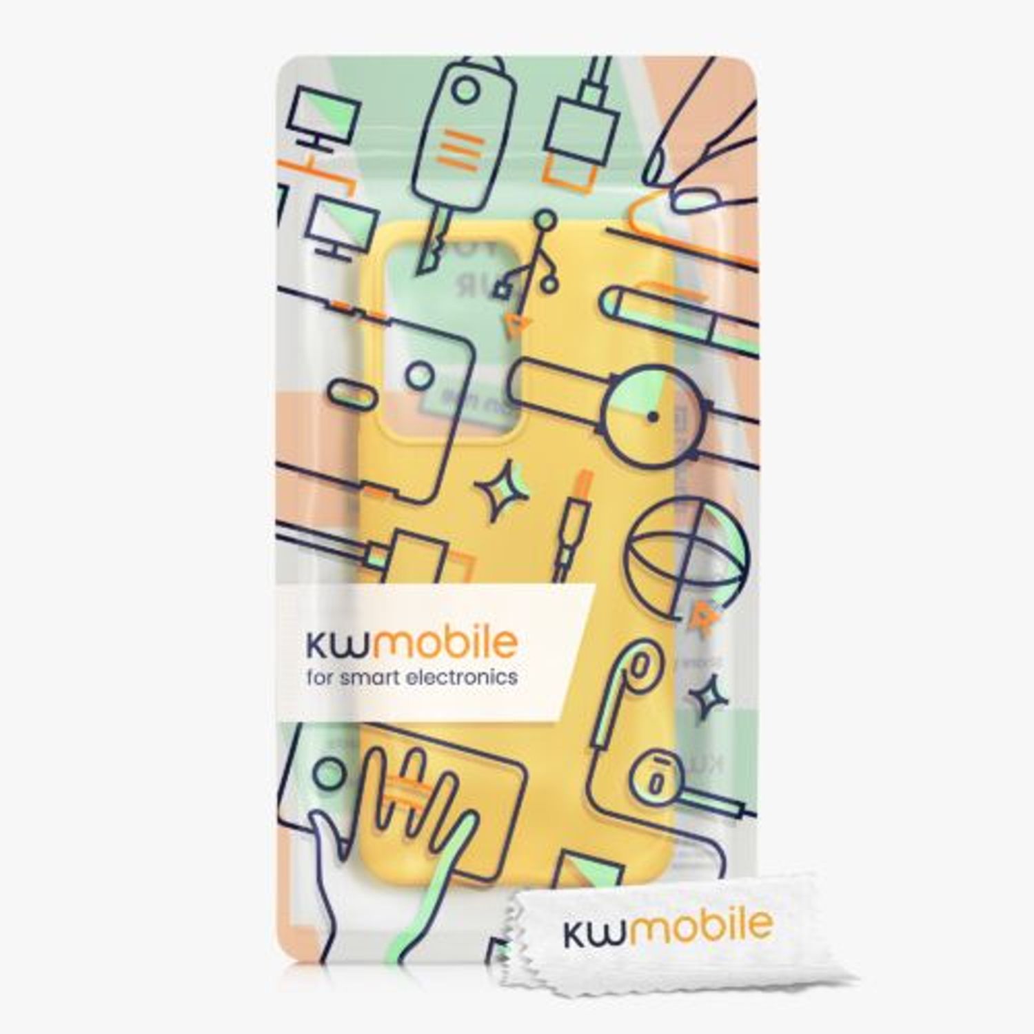 Husa Kwmobile pentru OnePlus Nord 2T, Silicon, Galben, 58764.165 fotografia produsului View 6 L
