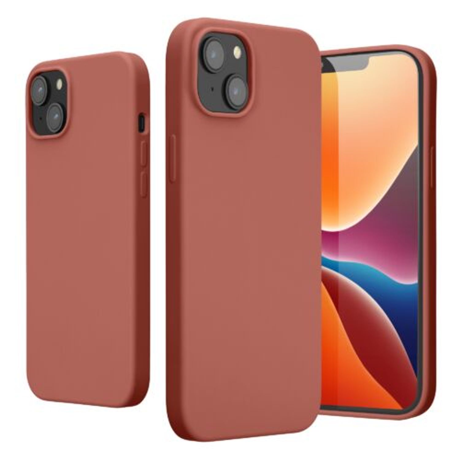 Husa Kwmobile pentru Apple iPhone 14 Plus, Silicon, Roz, 59072.193 fotografia produsului