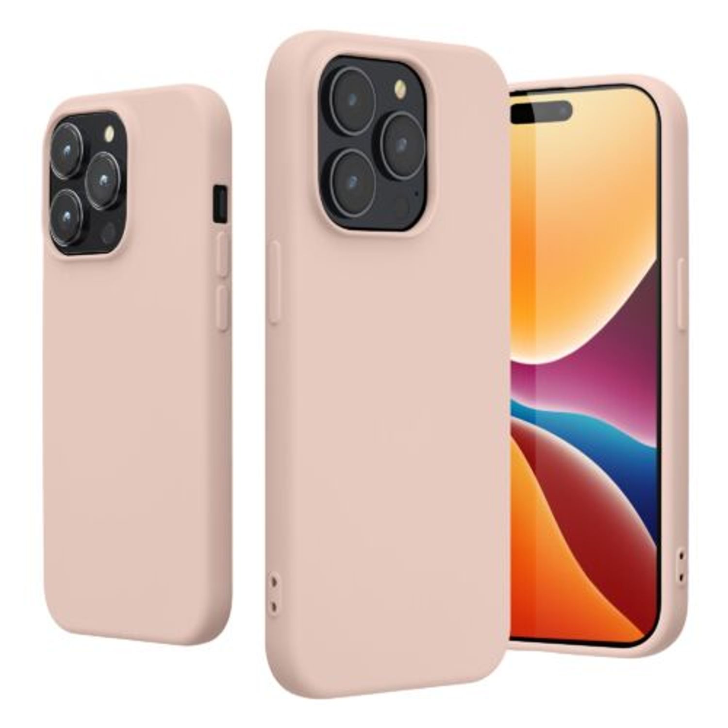 Husa Kwmobile pentru Apple iPhone 14 Pro, Silicon, Crem, 59081.225 fotografia produsului