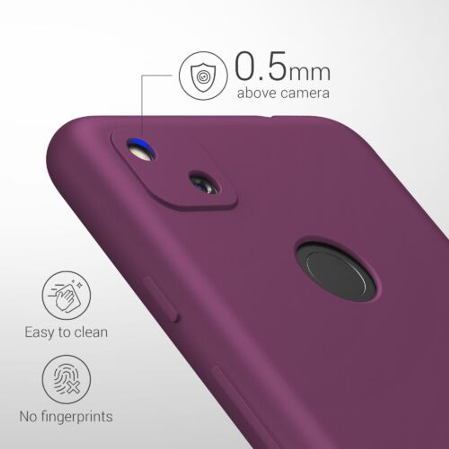 Husa pentru Google Pixel 4a, Silicon, Violet, 52357.187 fotografia produsului View 4 L