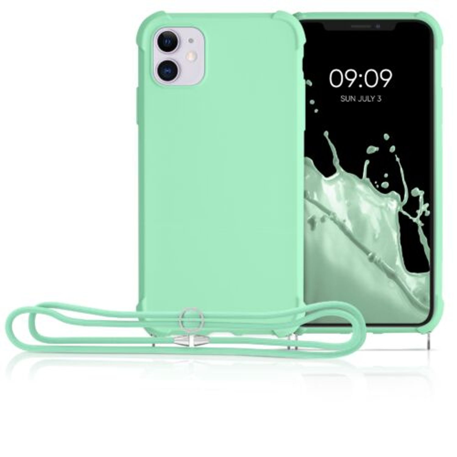 Husa pentru Apple iPhone 11, Silicon, Verde, 53838.71, Kwmobile fotografia produsului View 8 L