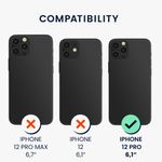 Husa pentru Apple iPhone 12/iPhone 12 Pro, Plastic, Negru, 56432.01, Kwmobile fotografia produsului View 3 S