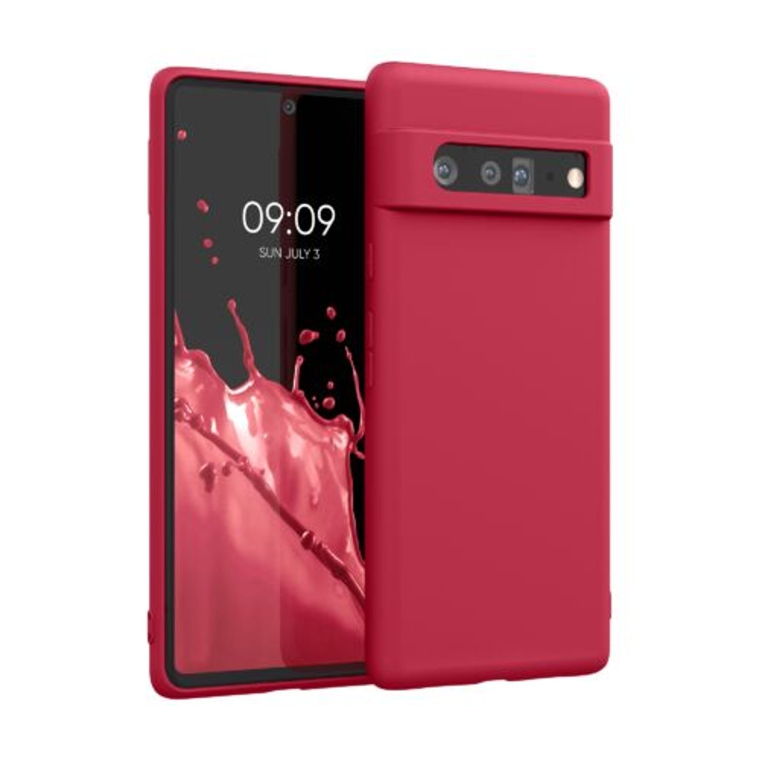Husa pentru Google Pixel 6 Pro, Silicon, Rosu, 55866.229, Kwmobile fotografia produsului