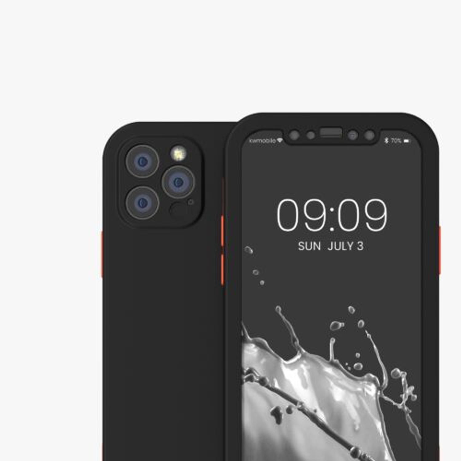 Husa pentru Apple iPhone 12/iPhone 12 Pro, Plastic, Negru, 56432.01, Kwmobile fotografia produsului View 8 L