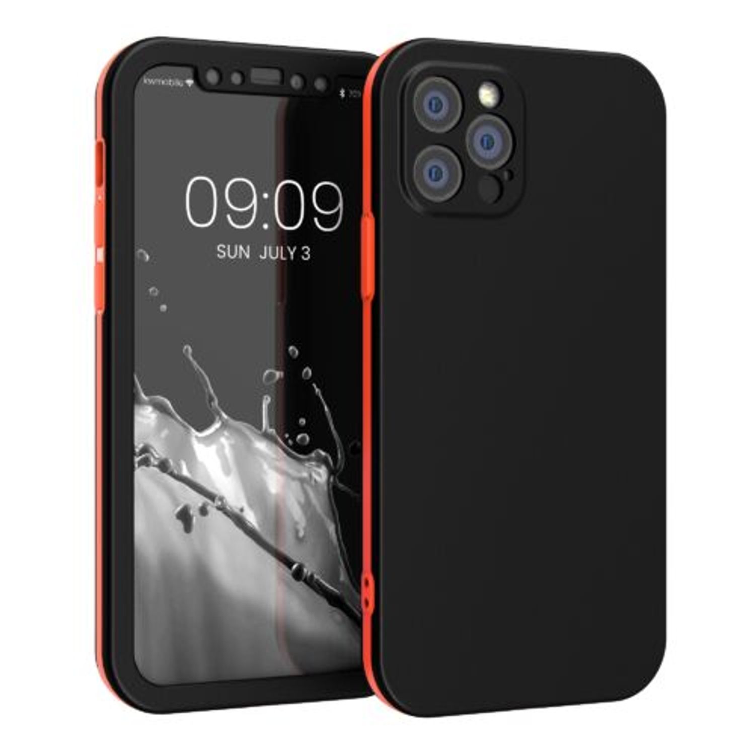 Husa pentru Apple iPhone 12/iPhone 12 Pro, Plastic, Negru, 56432.01, Kwmobile fotografia produsului