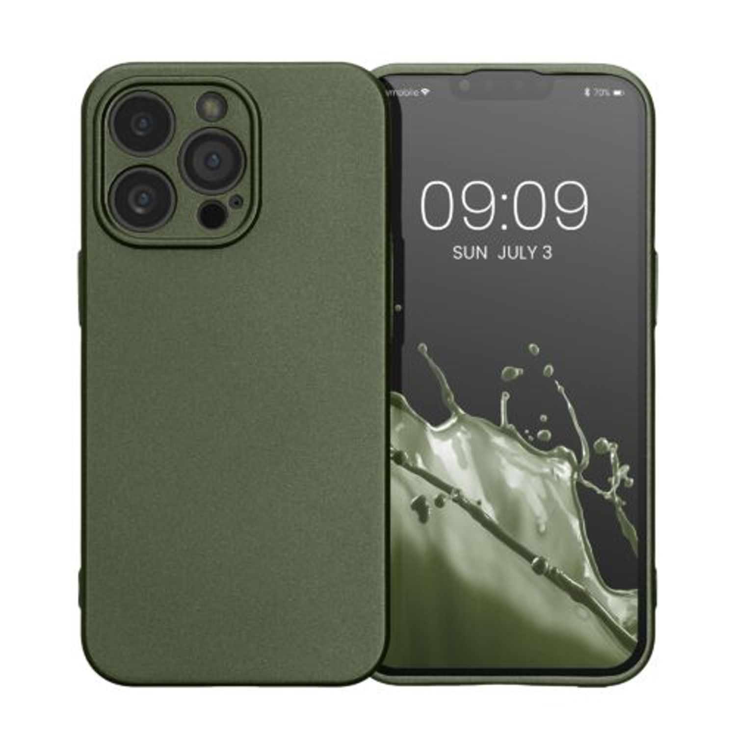 Husa Kwmobile pentru Apple iPhone 13 Pro, Silicon, Verde, 57516.233 fotografia produsului