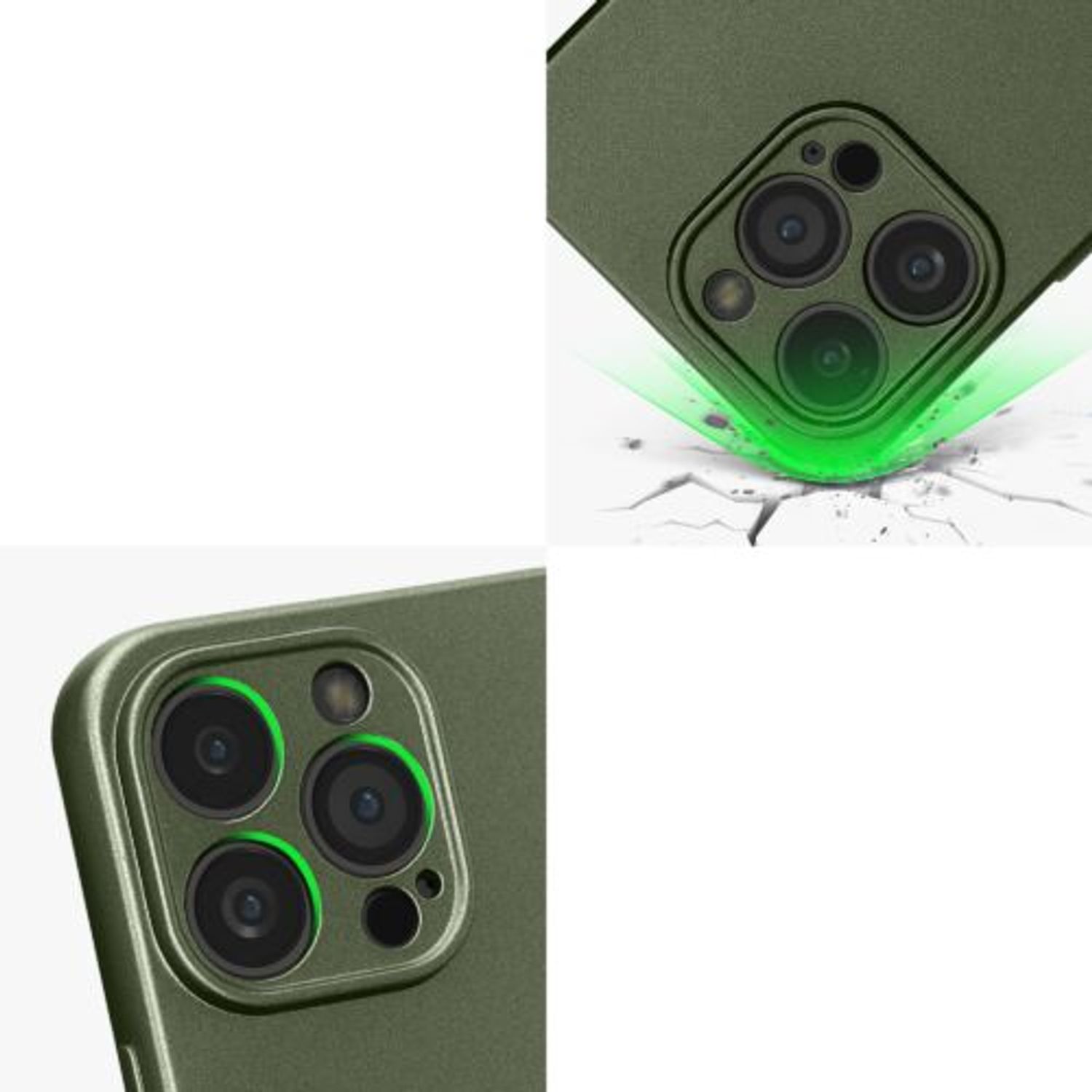 Husa Kwmobile pentru Apple iPhone 13 Pro, Silicon, Verde, 57516.233 fotografia produsului View 8 L