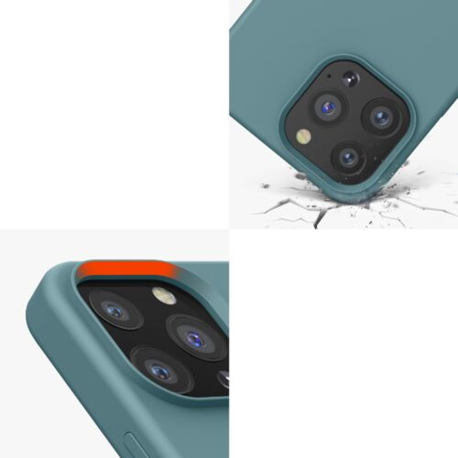 Husa Kwmobile pentru Apple iPhone 13 Pro, Silicon, Verde, 55880.207 fotografia produsului View 7 L