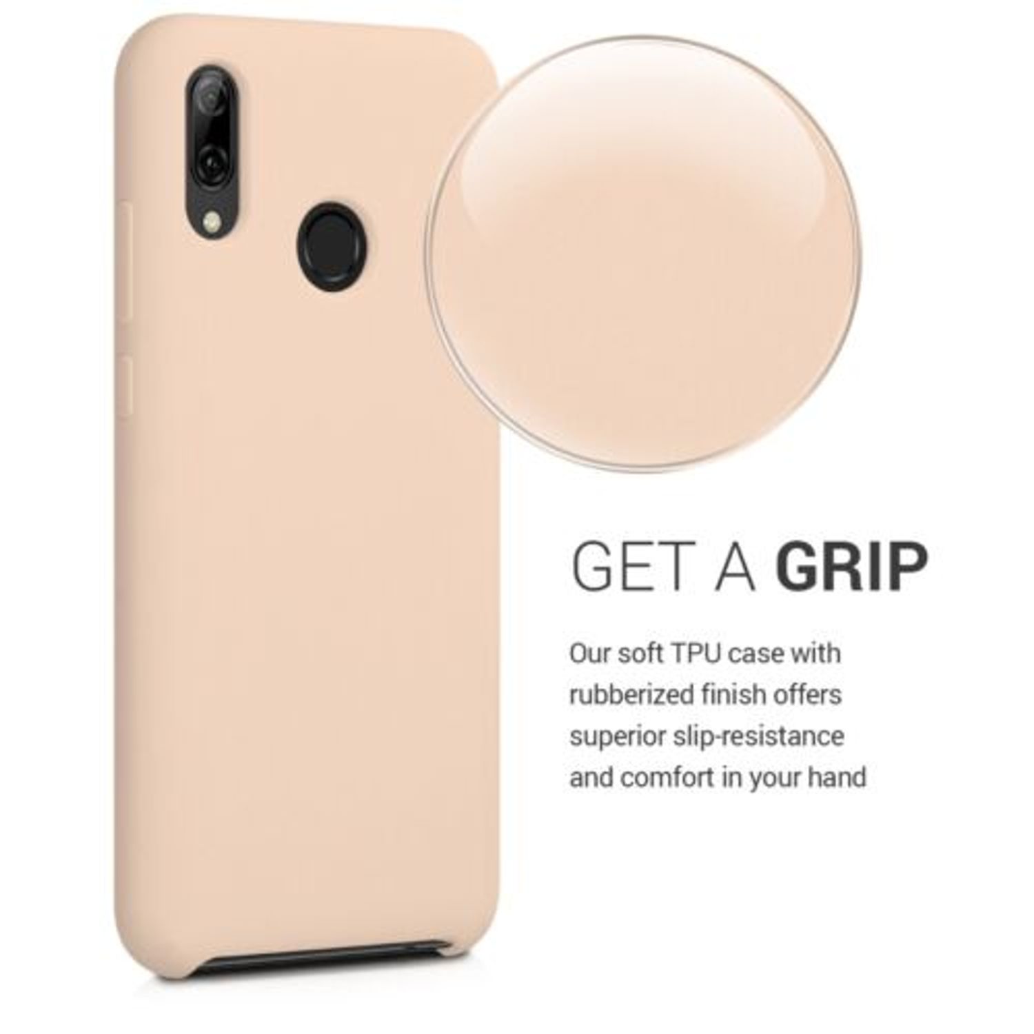 Husa pentru Huawei P Smart (2019), Silicon, Crem, 47824.154 fotografia produsului View 4 L