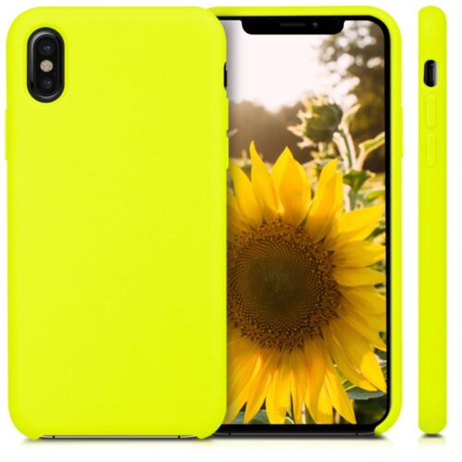 Husa pentru Apple iPhone X/iPhone XS, Silicon, Galben, 42495.149 fotografia produsului View 2 L