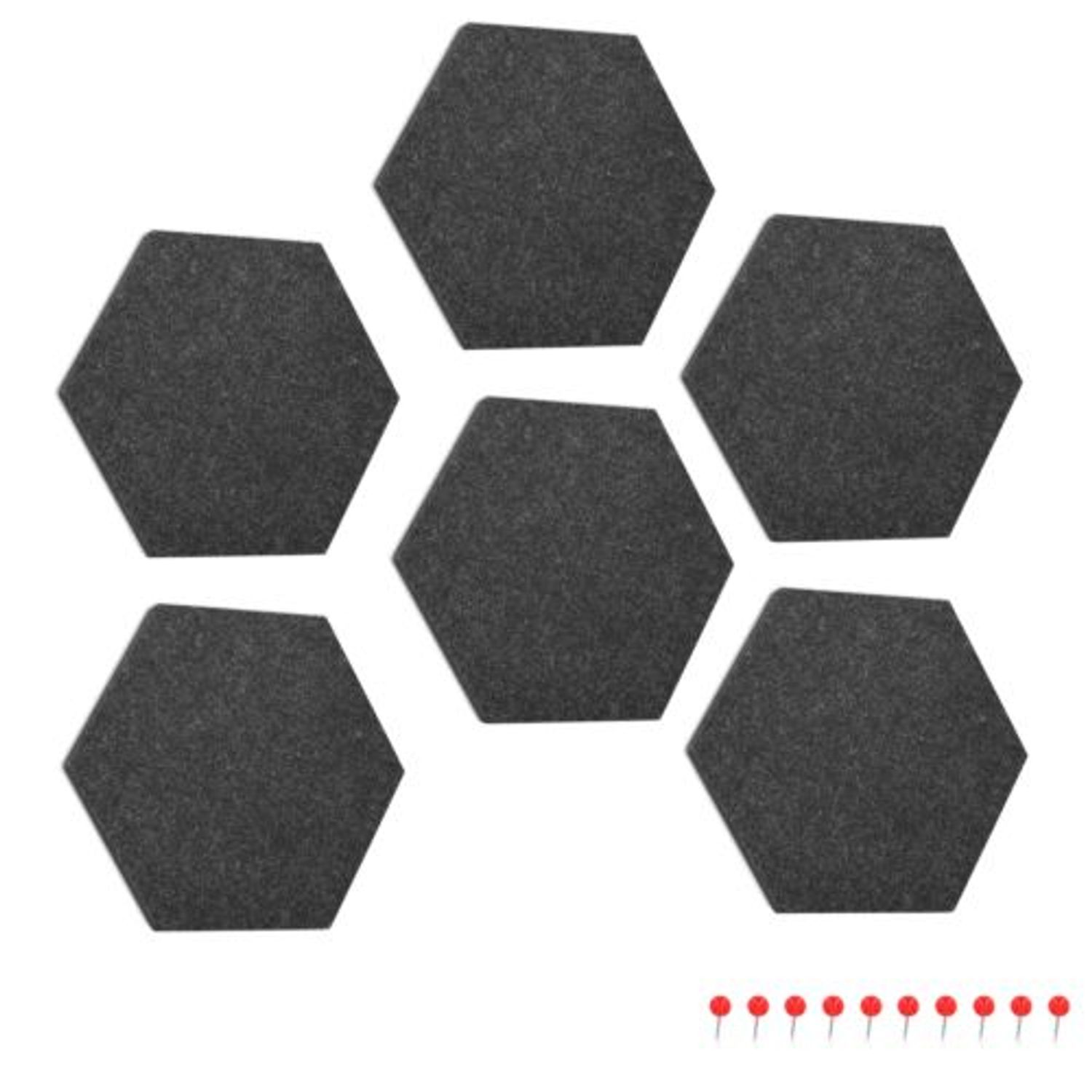 Set 6 Panouri pluta hexagonal Navaris, 15 x 17 cm, 10 pini, 46230.02 fotografia produsului View 2 L